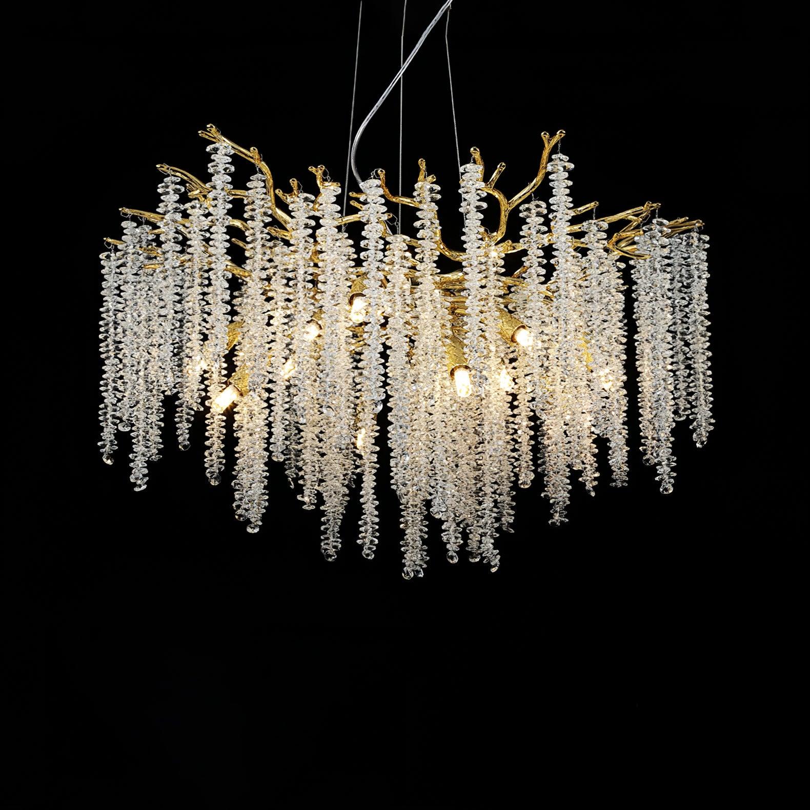Noriel Chandelier Wisteria Flower Crystal-Neutral Decor