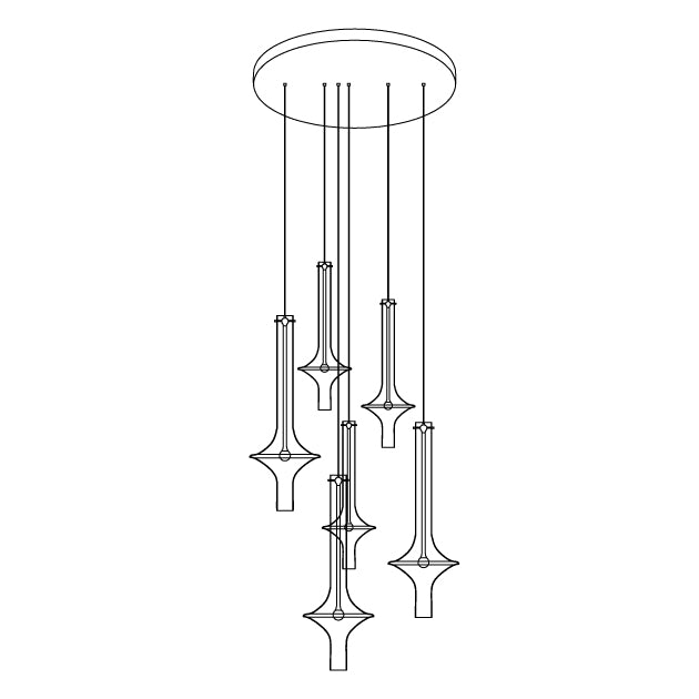 Sarenol Glass Industrial Glam Pendant Light-Neutral Decor