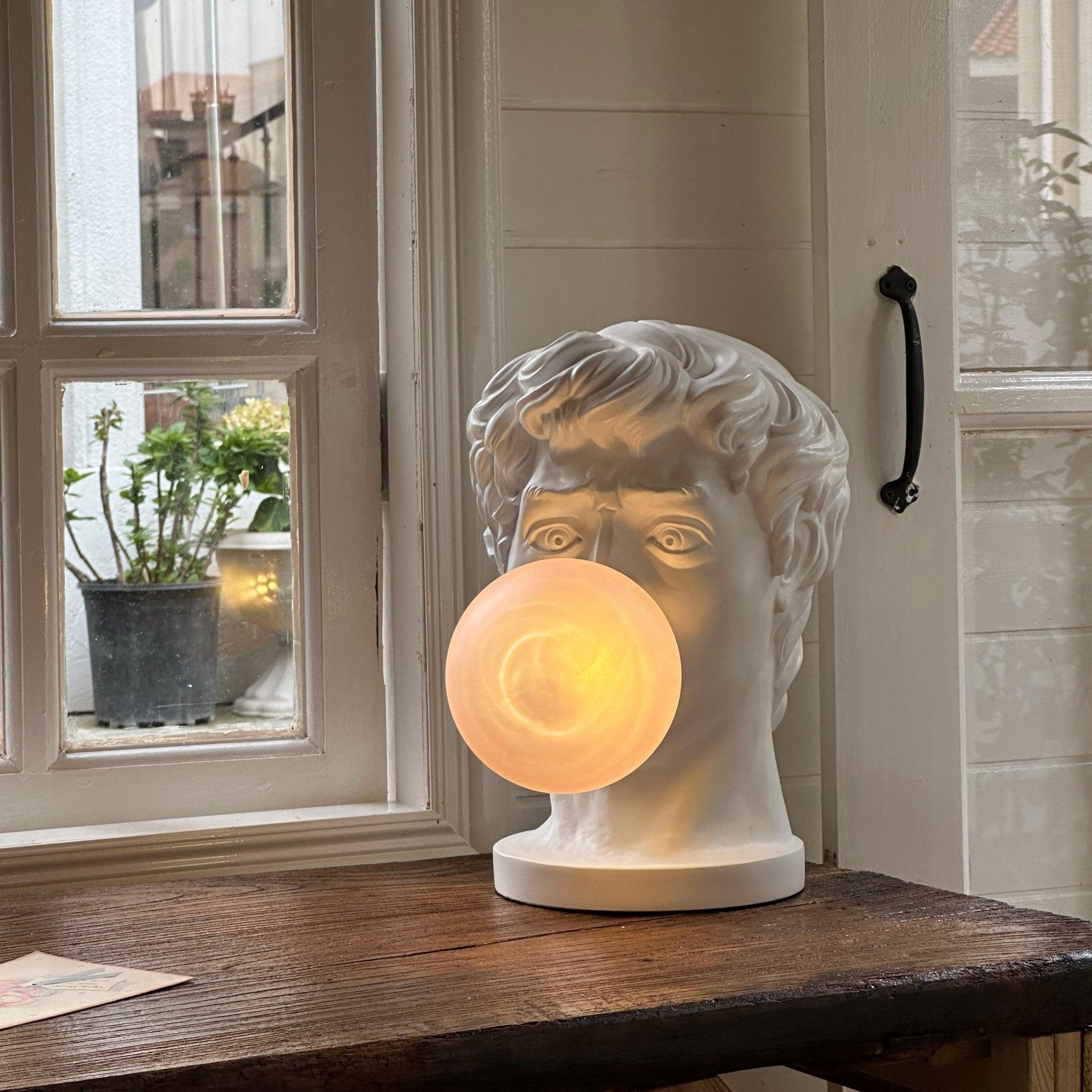 Vona Contemporary Glass Table Lamp-Neutral Decor