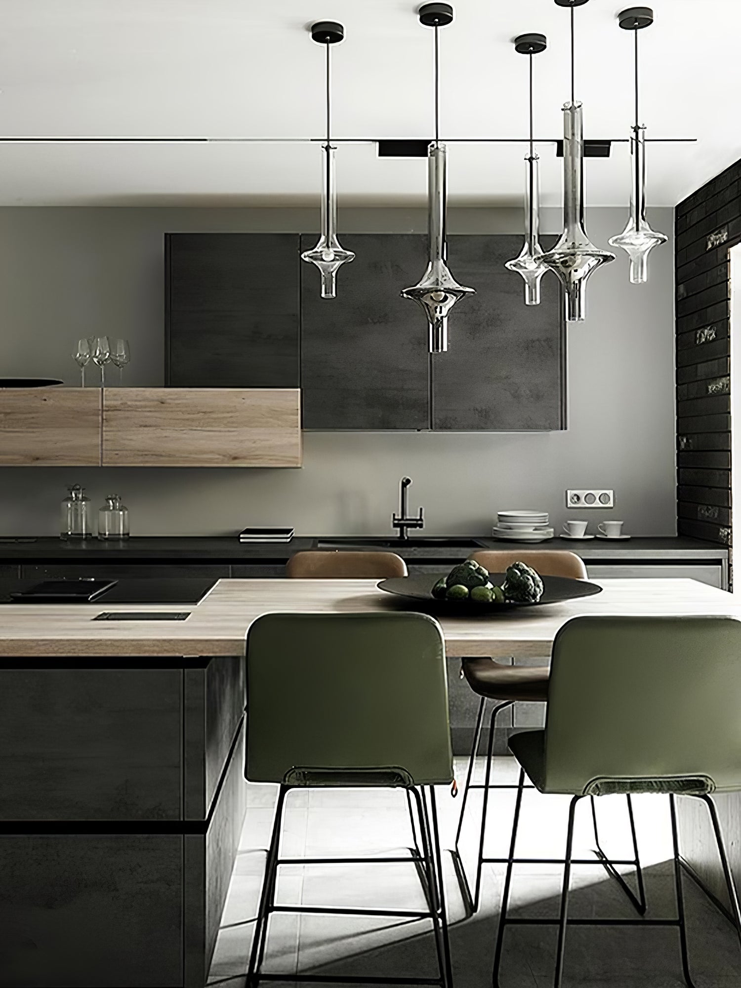 Sarenol Glass Industrial Glam Pendant Light-Neutral Decor