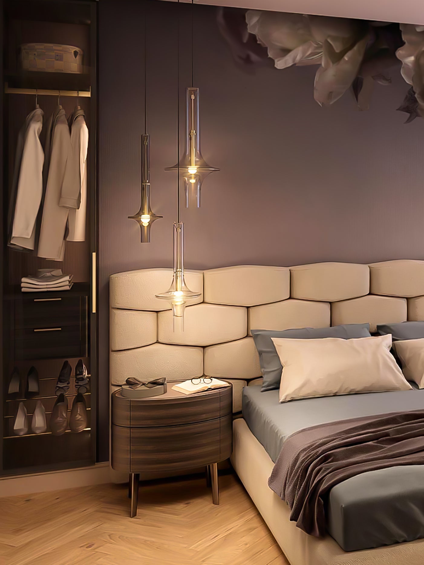 Sarenol Glass Industrial Glam Pendant Light-Neutral Decor
