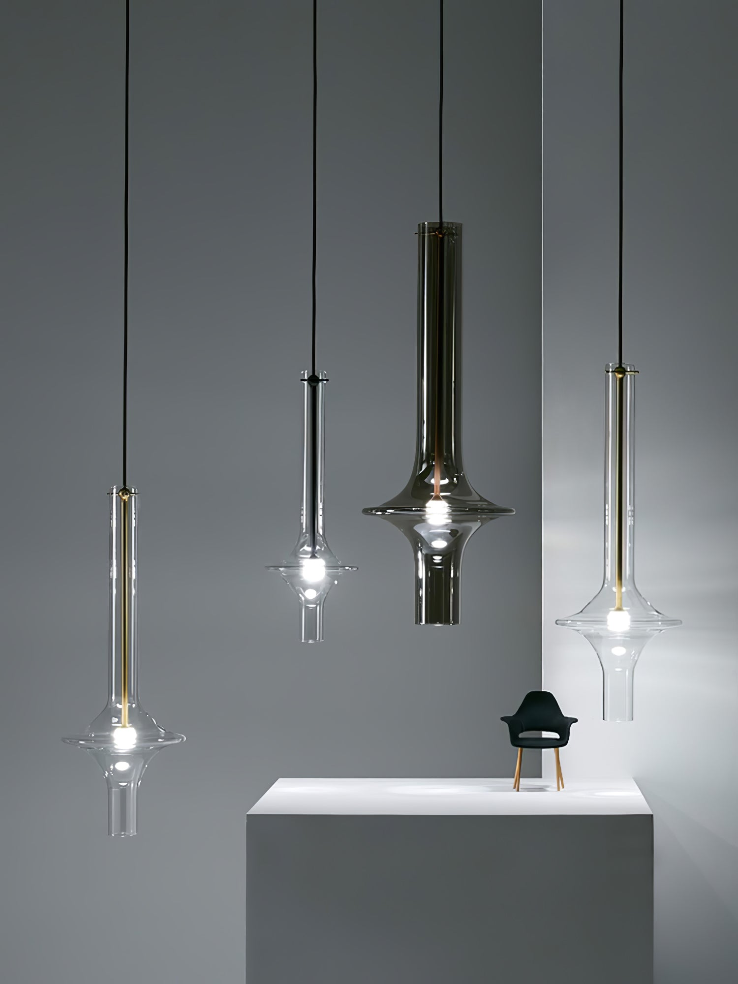 Sarenol Glass Industrial Glam Pendant Light-Neutral Decor