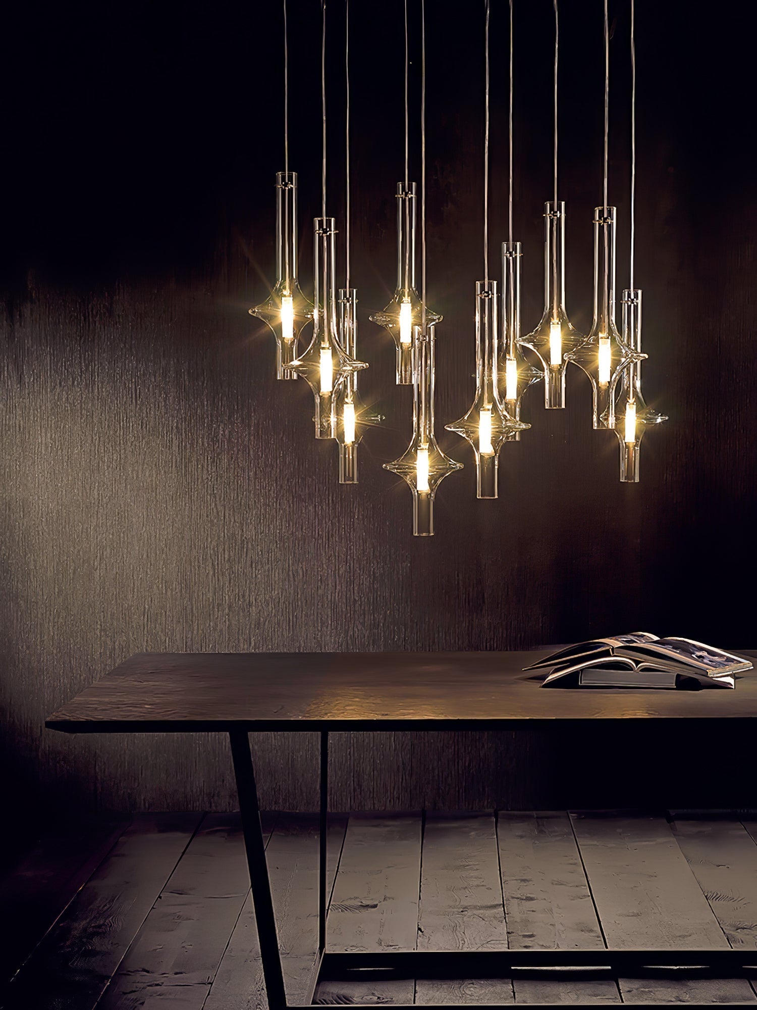 Sarenol Glass Industrial Glam Pendant Light-Neutral Decor