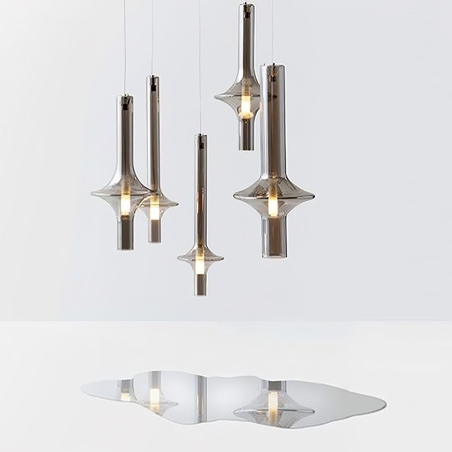Sarenol Glass Industrial Glam Pendant Light-Neutral Decor