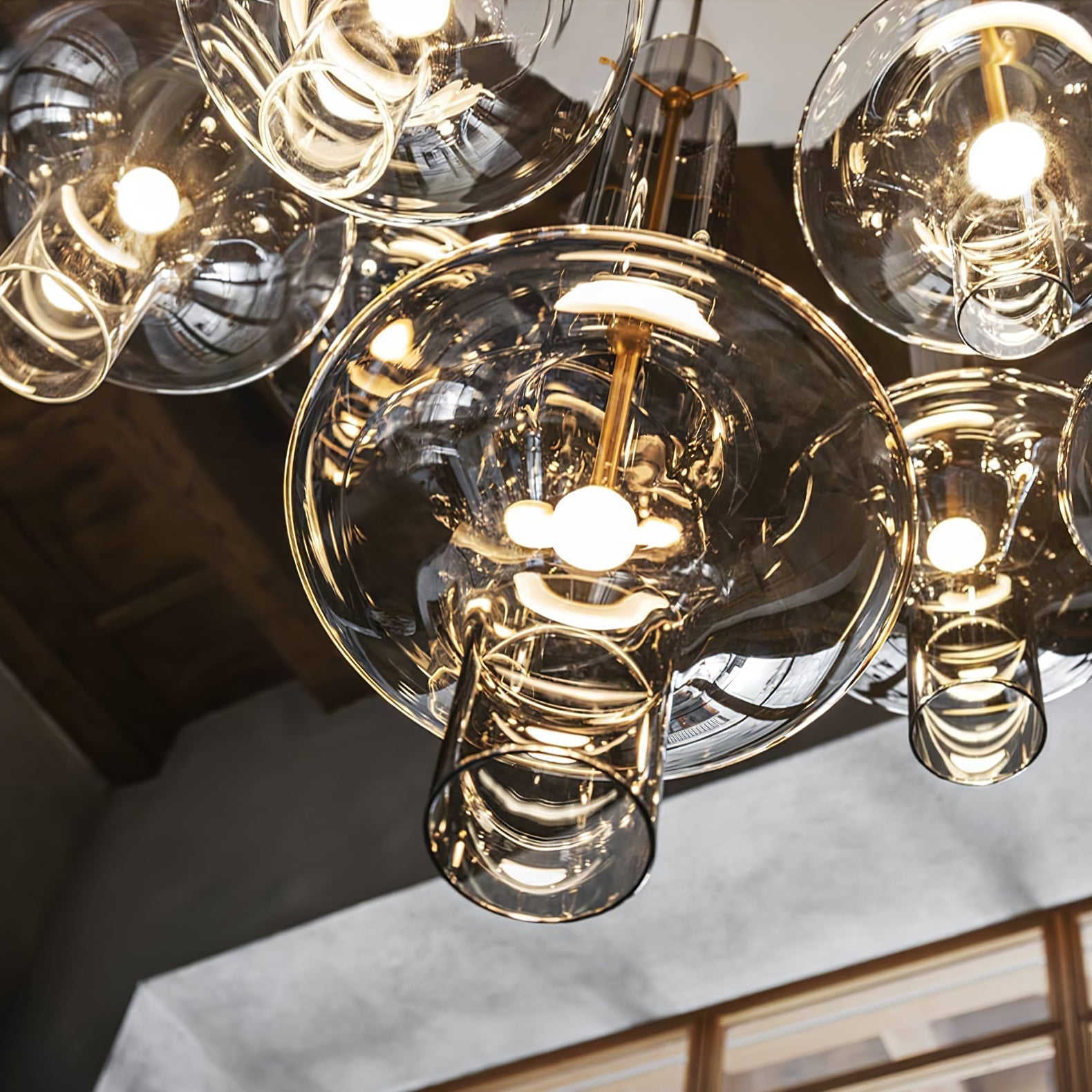 Sarenol Glass Industrial Glam Pendant Light-Neutral Decor