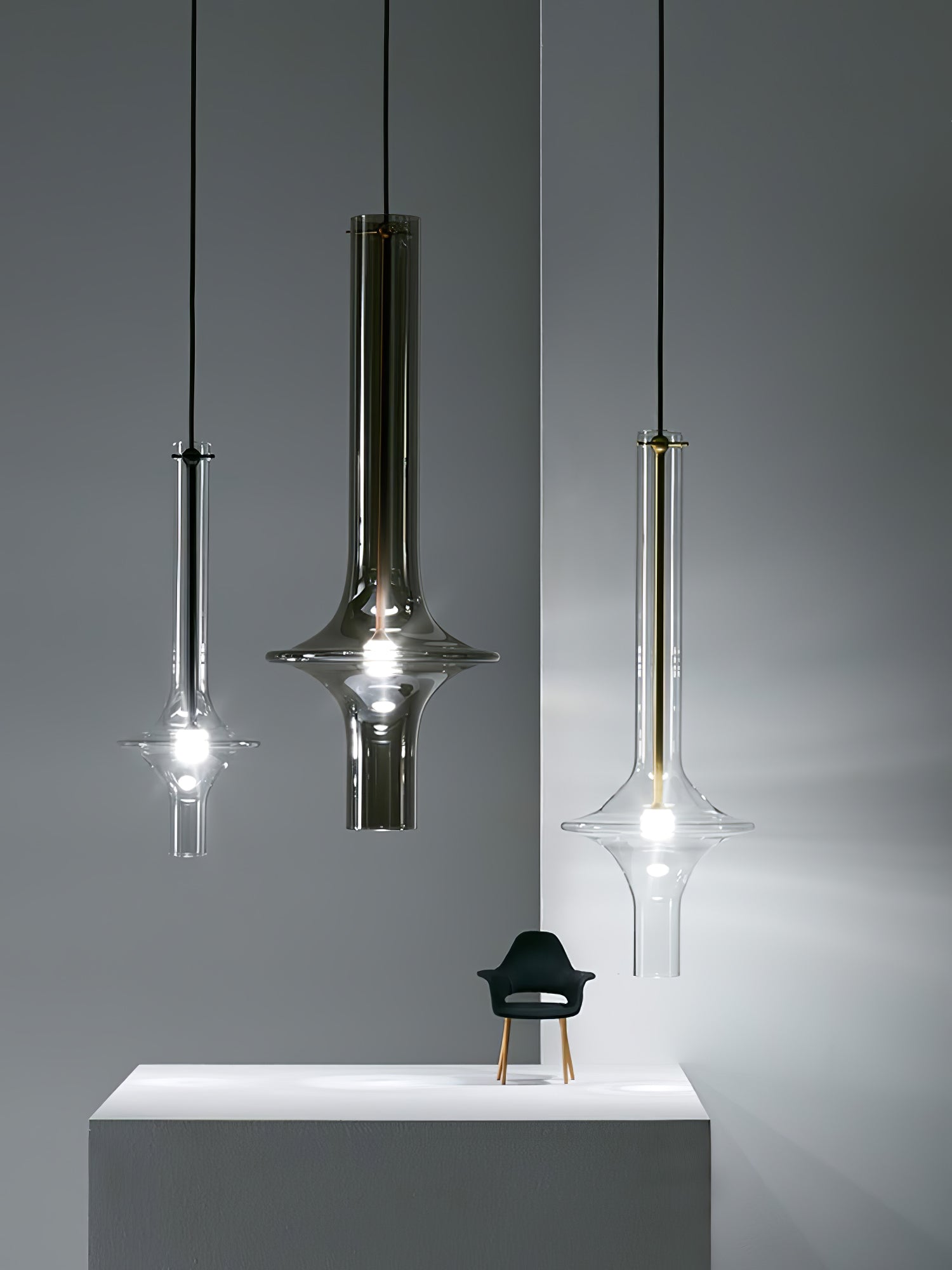 Sarenol Glass Industrial Glam Pendant Light-Neutral Decor