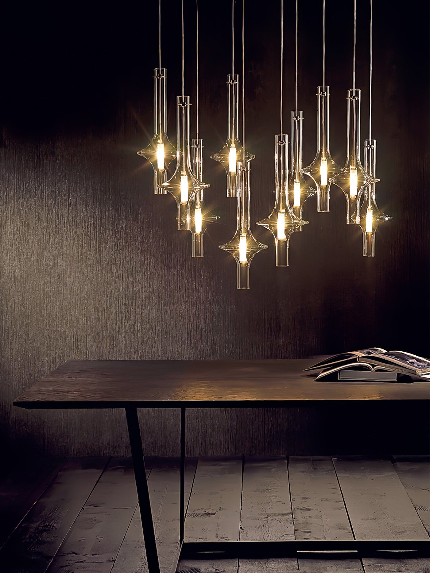 Sarenol Glass Industrial Glam Pendant Light-Neutral Decor