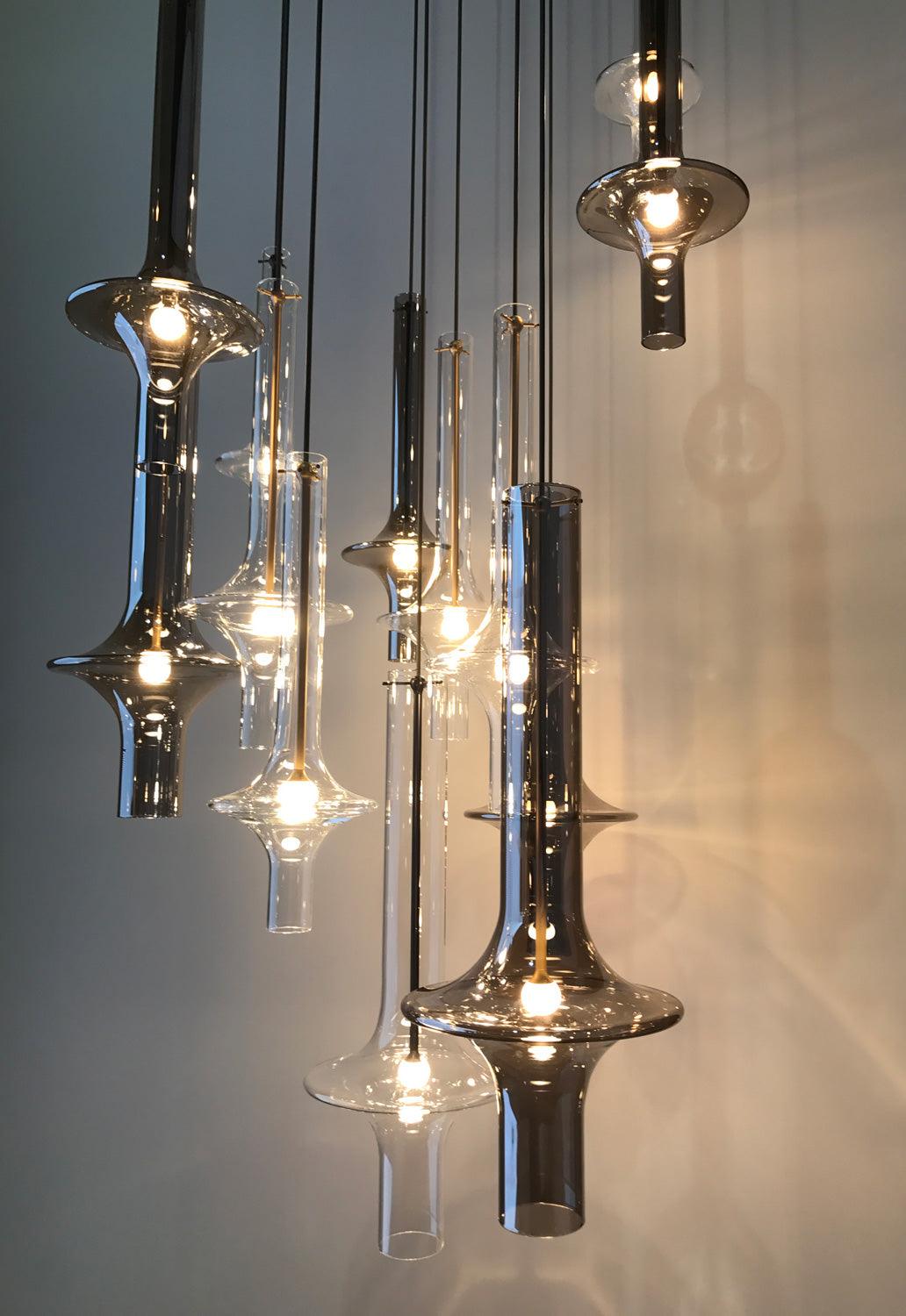 Sarenol Glass Industrial Glam Pendant Light-Neutral Decor