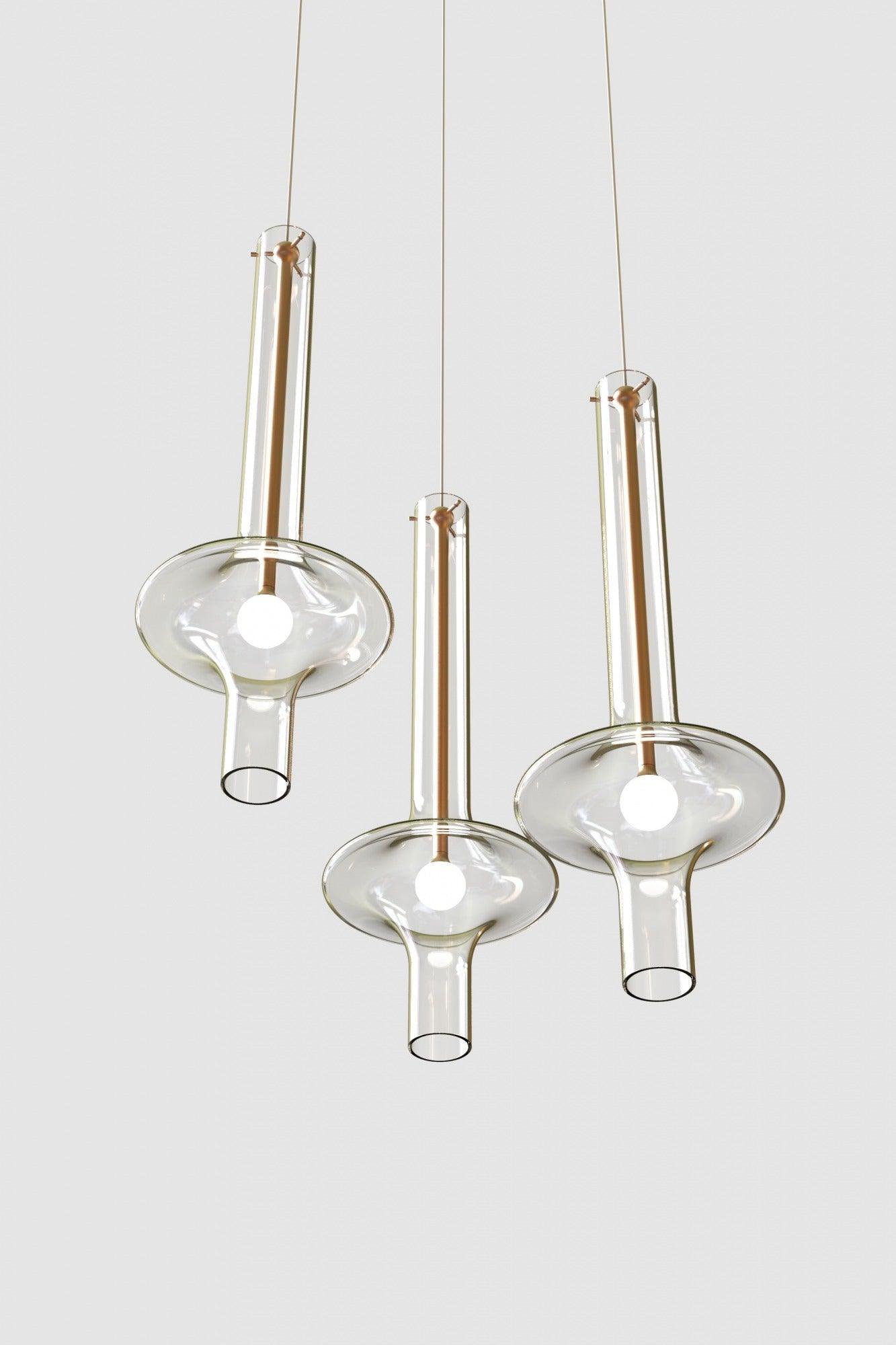 Sarenol Glass Industrial Glam Pendant Light-Neutral Decor