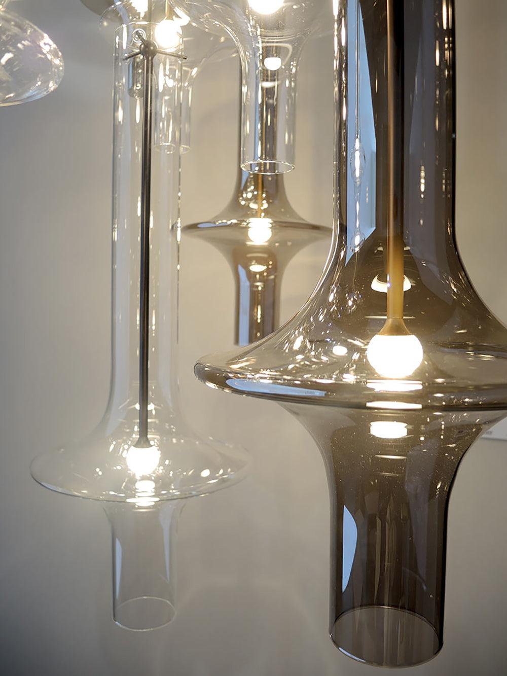 Sarenol Glass Industrial Glam Pendant Light-Neutral Decor