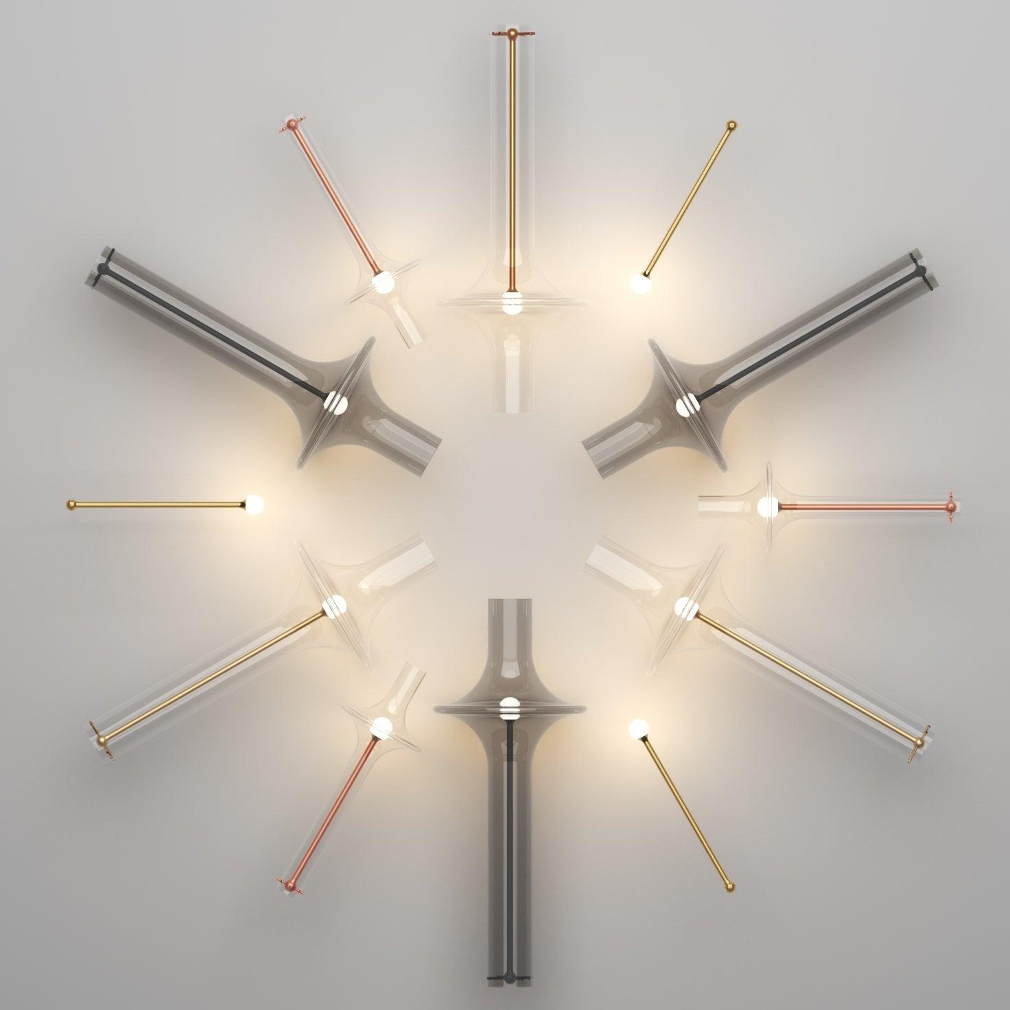 Sarenol Glass Industrial Glam Pendant Light-Neutral Decor
