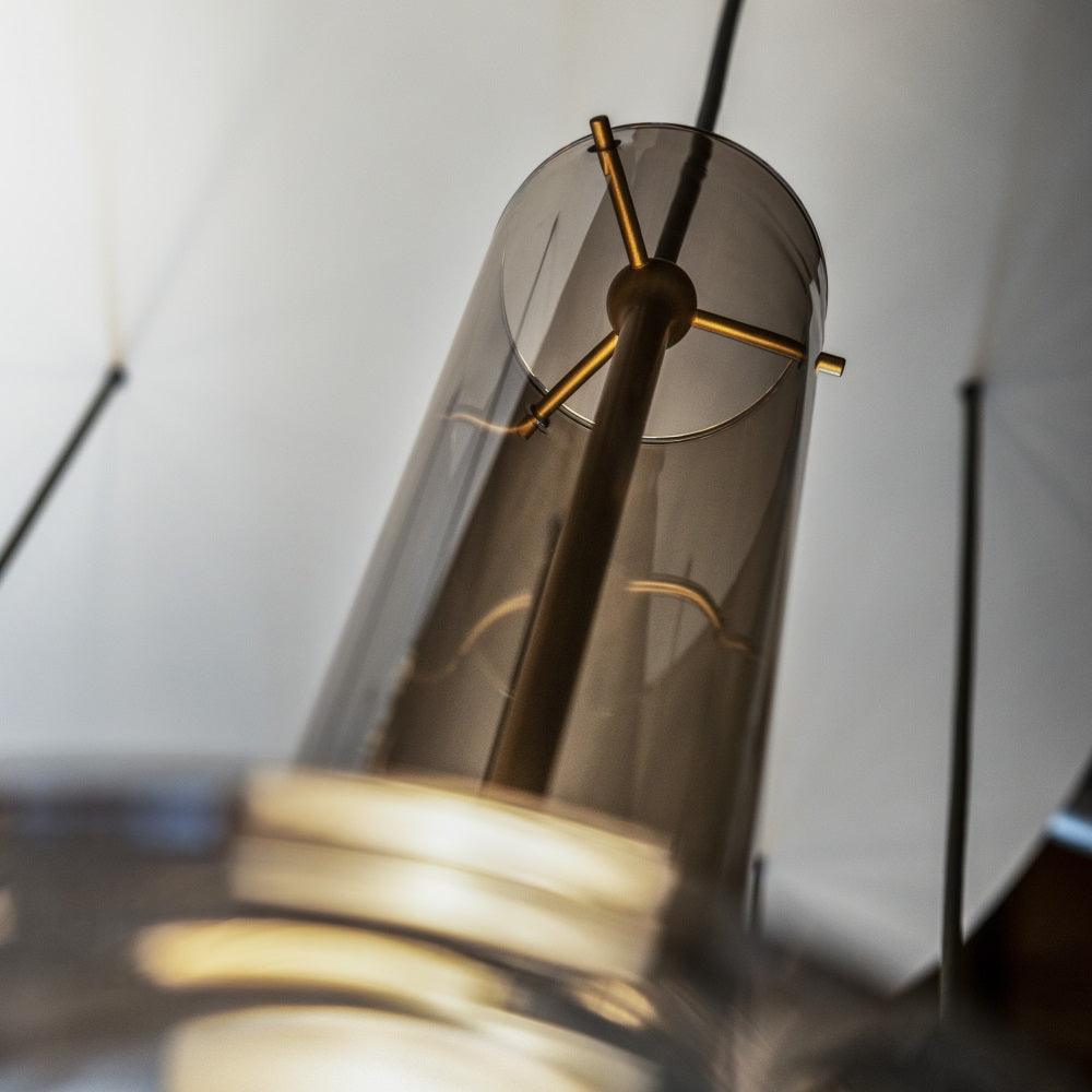 Sarenol Glass Industrial Glam Pendant Light-Neutral Decor