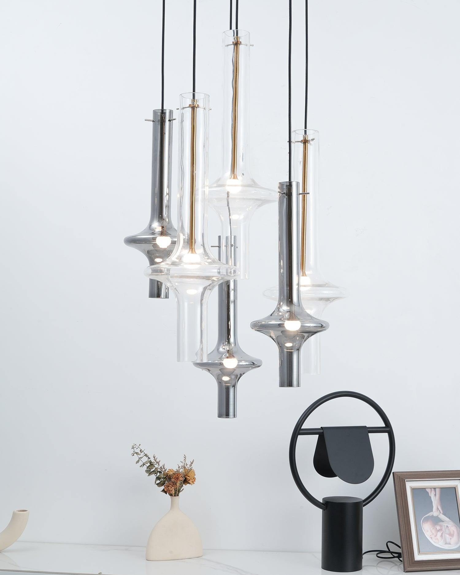 Sarenol Glass Industrial Glam Pendant Light-Neutral Decor