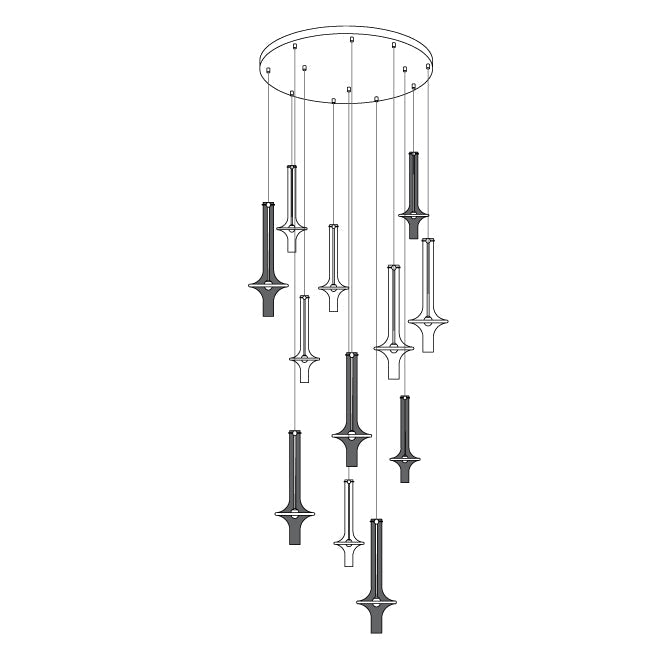 Sarenol Glass Industrial Glam Pendant Light-Neutral Decor