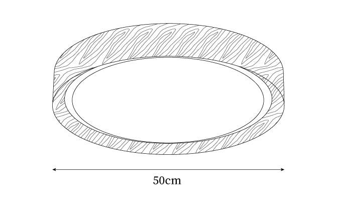 Elda Wood Wood Grain Round Ceiling Light-Neutral Decor