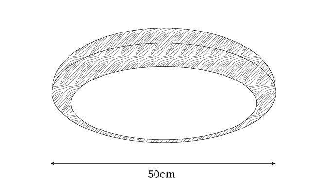 Orbis Wood Wood Grain Round Ceiling  Light