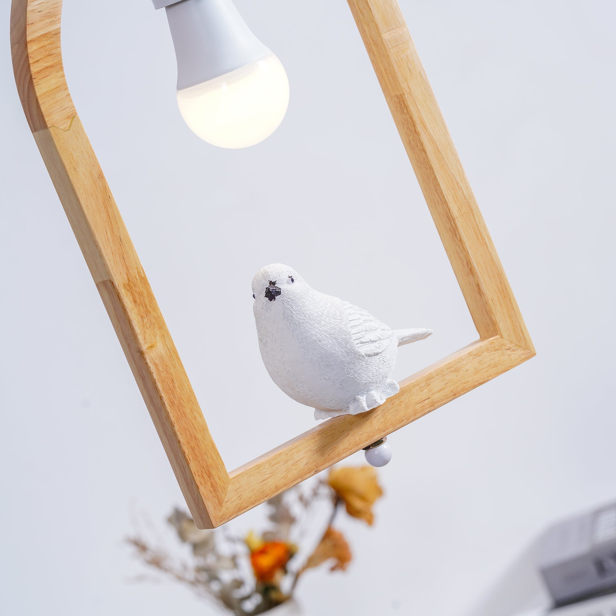 Ceda Wood Resin Pendant Light-Neutral Decor