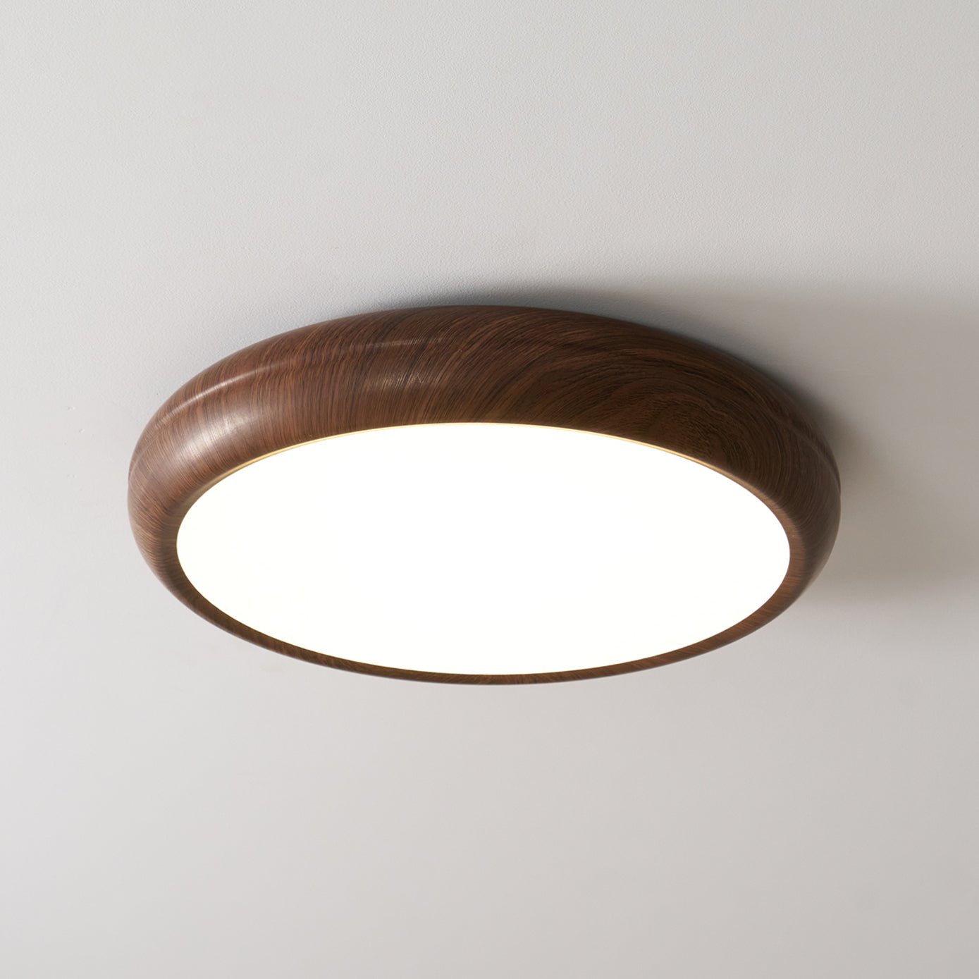 Bexley Ceiling Light Woodgrain Acrylic Round-Neutral Decor