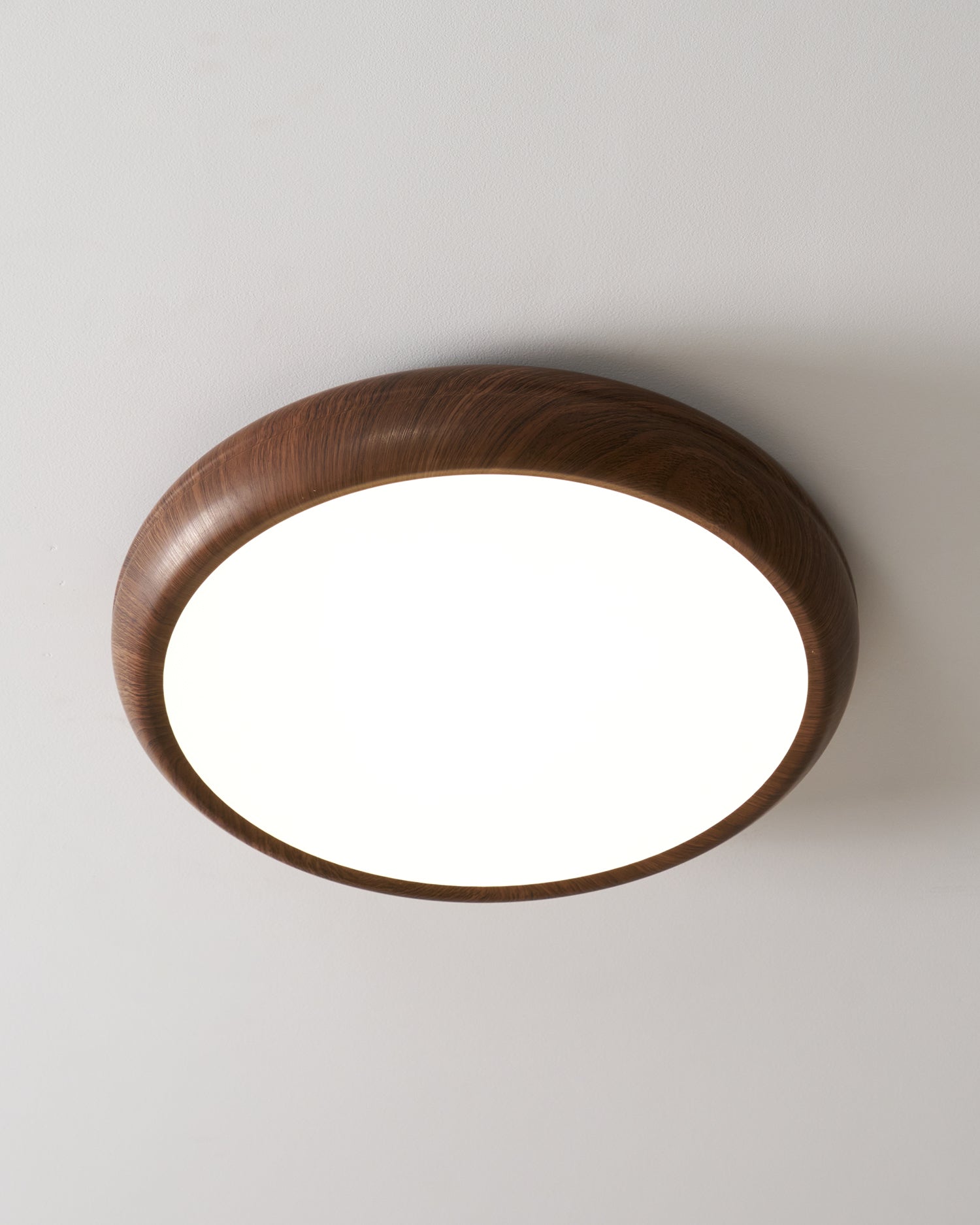 Bexley Ceiling Light Woodgrain Acrylic Round-Neutral Decor