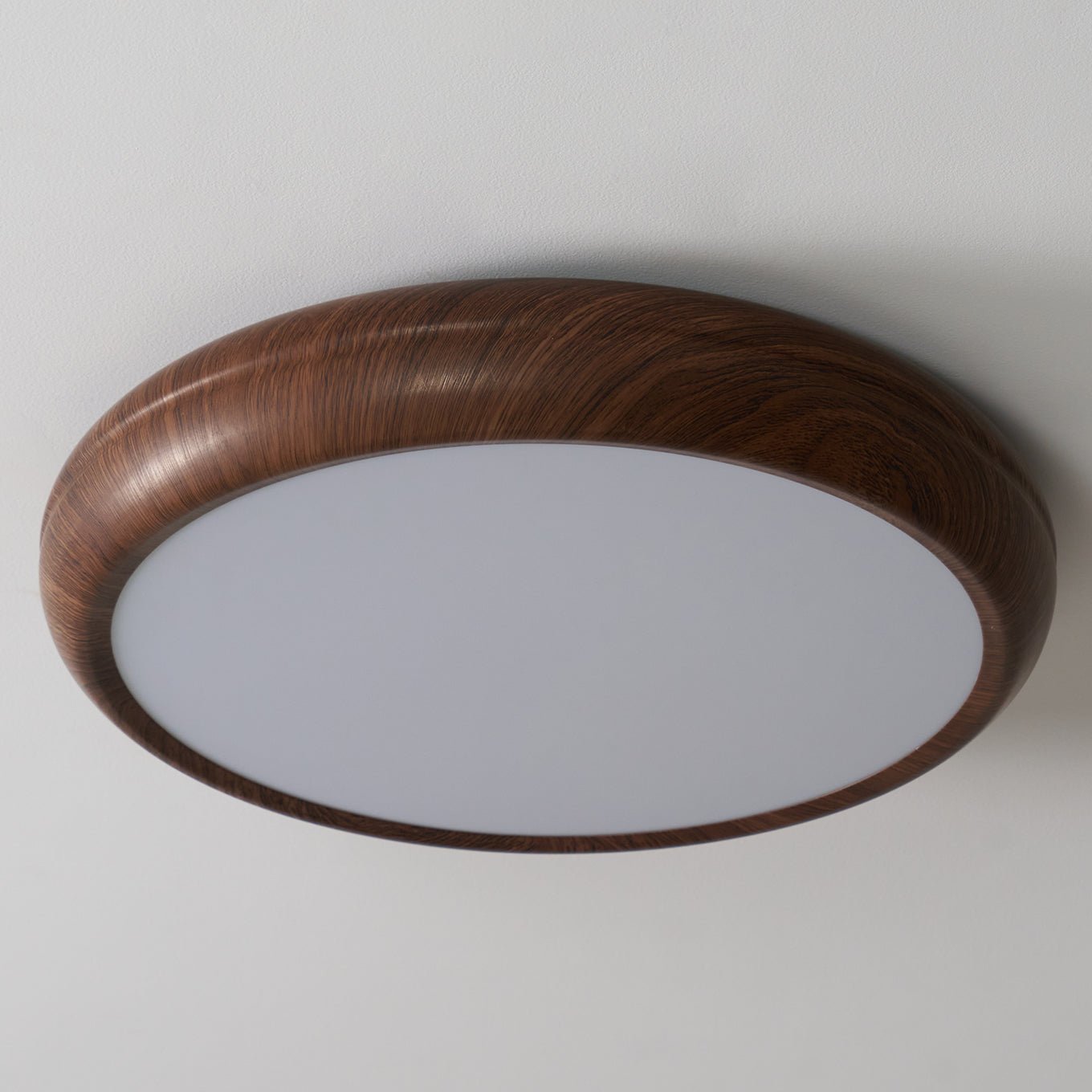 Bexley Ceiling Light Woodgrain Acrylic Round-Neutral Decor