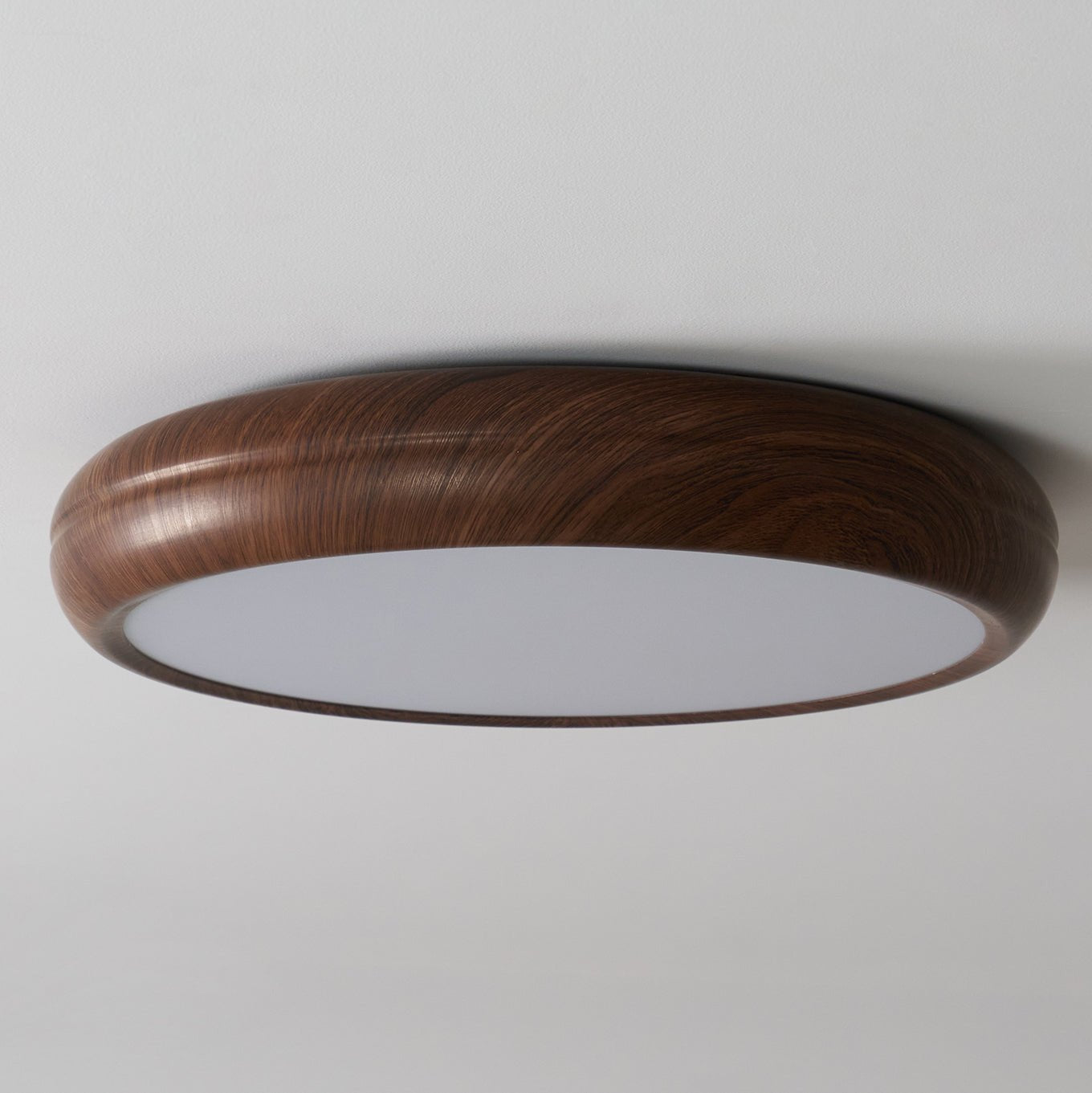 Bexley Ceiling Light Woodgrain Acrylic Round-Neutral Decor