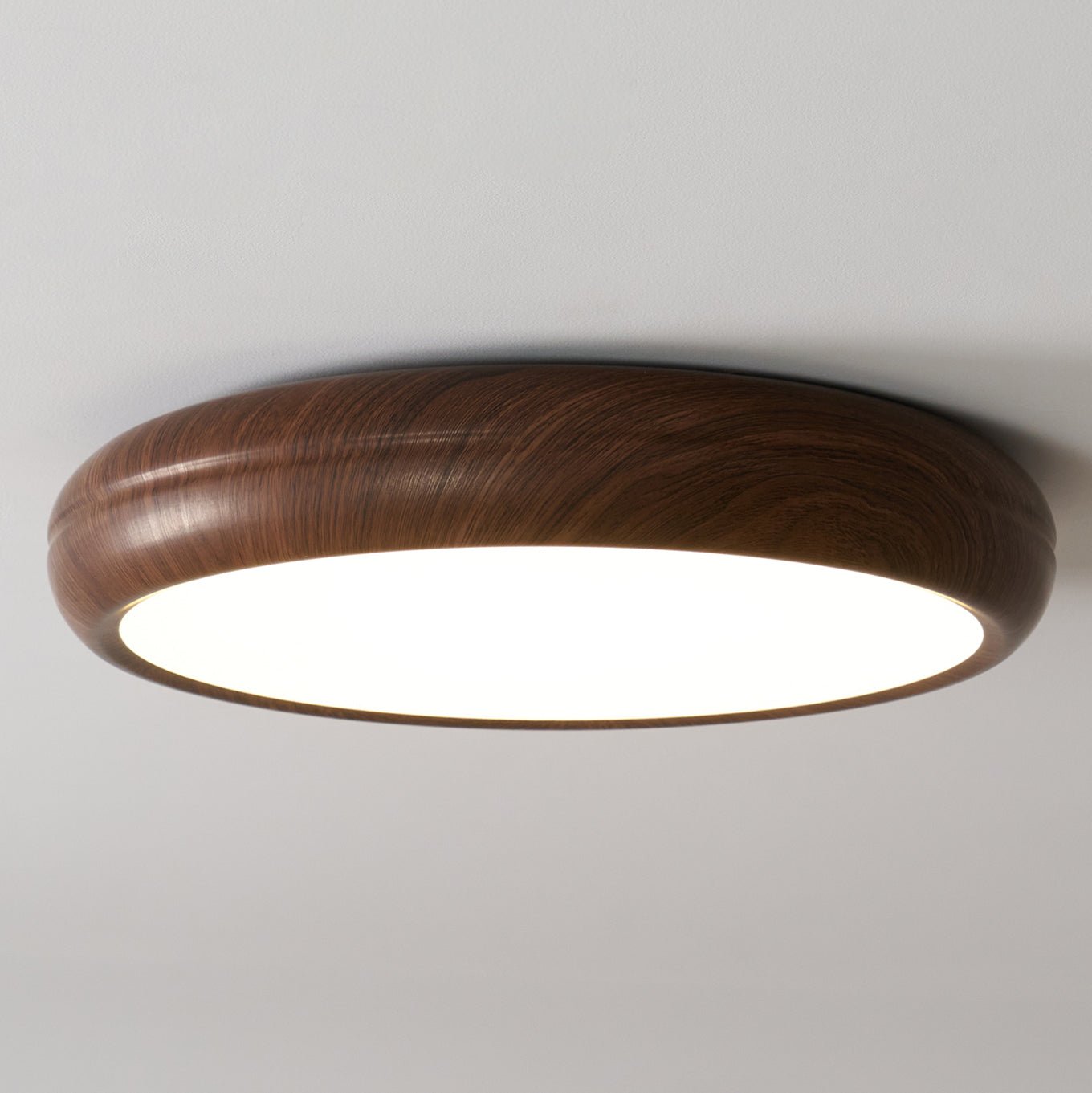 Bexley Ceiling Light Woodgrain Acrylic Round-Neutral Decor