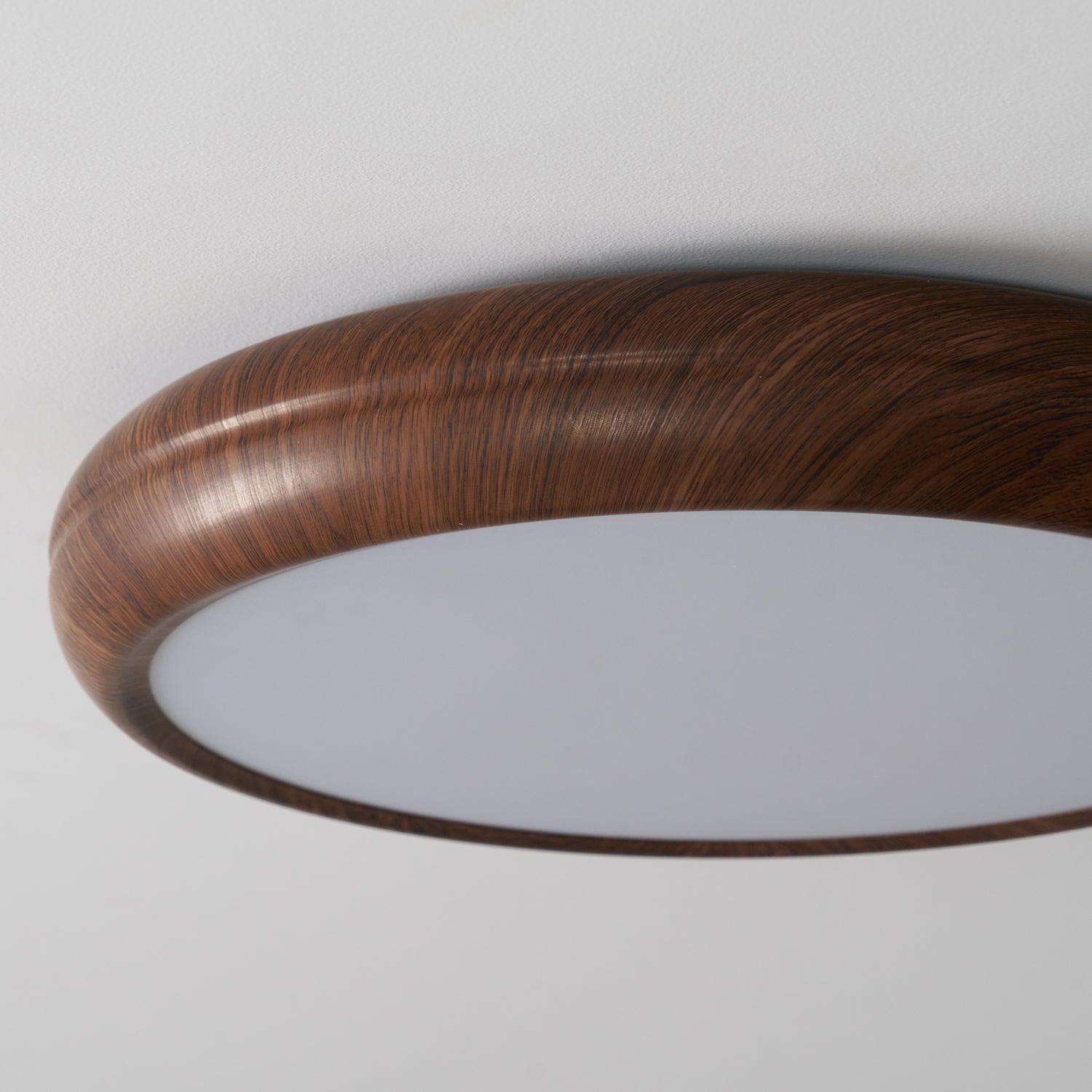 Bexley Ceiling Light Woodgrain Acrylic Round-Neutral Decor