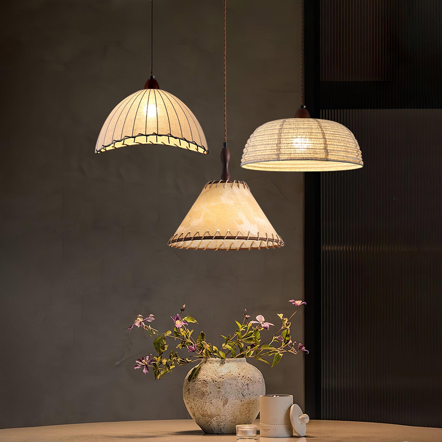 Elara Modern Fabric Pendant Light-Neutral Decor