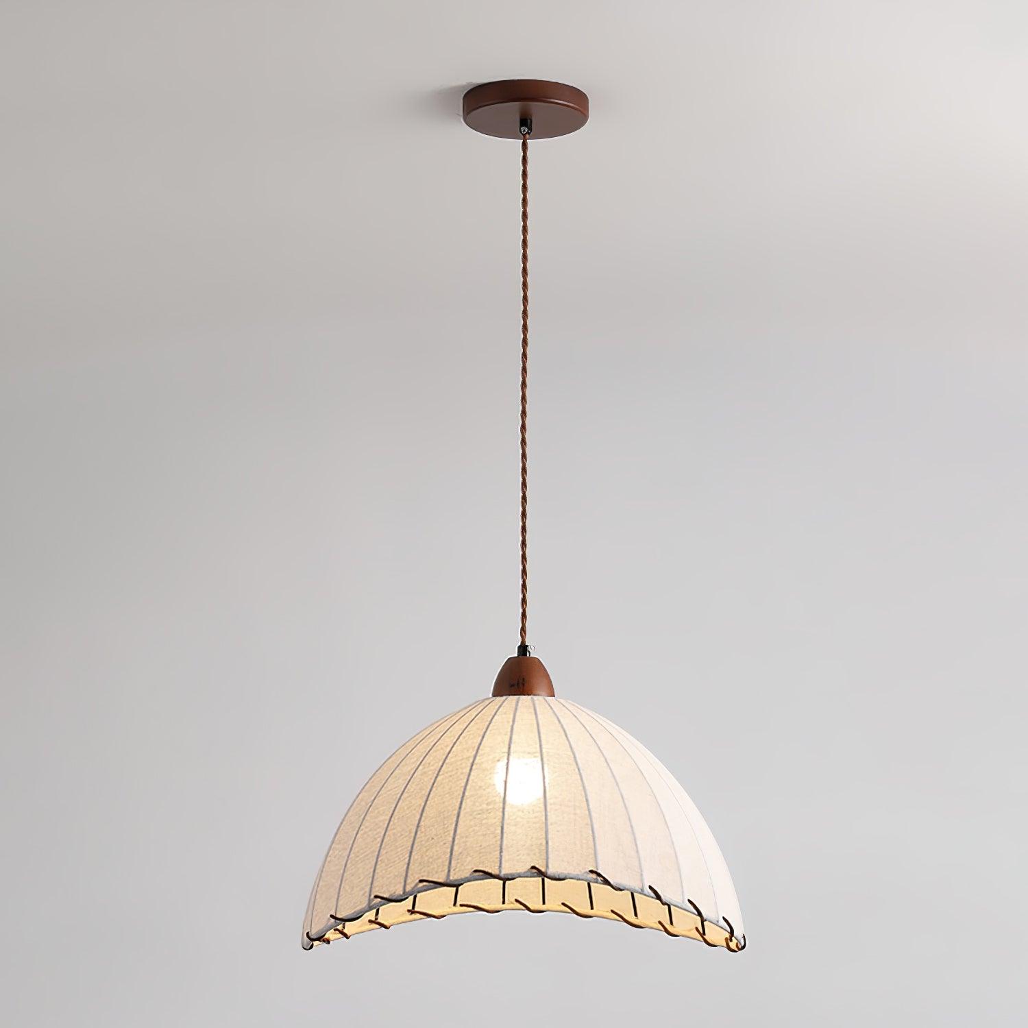 Elara Modern Fabric Pendant Light-Neutral Decor