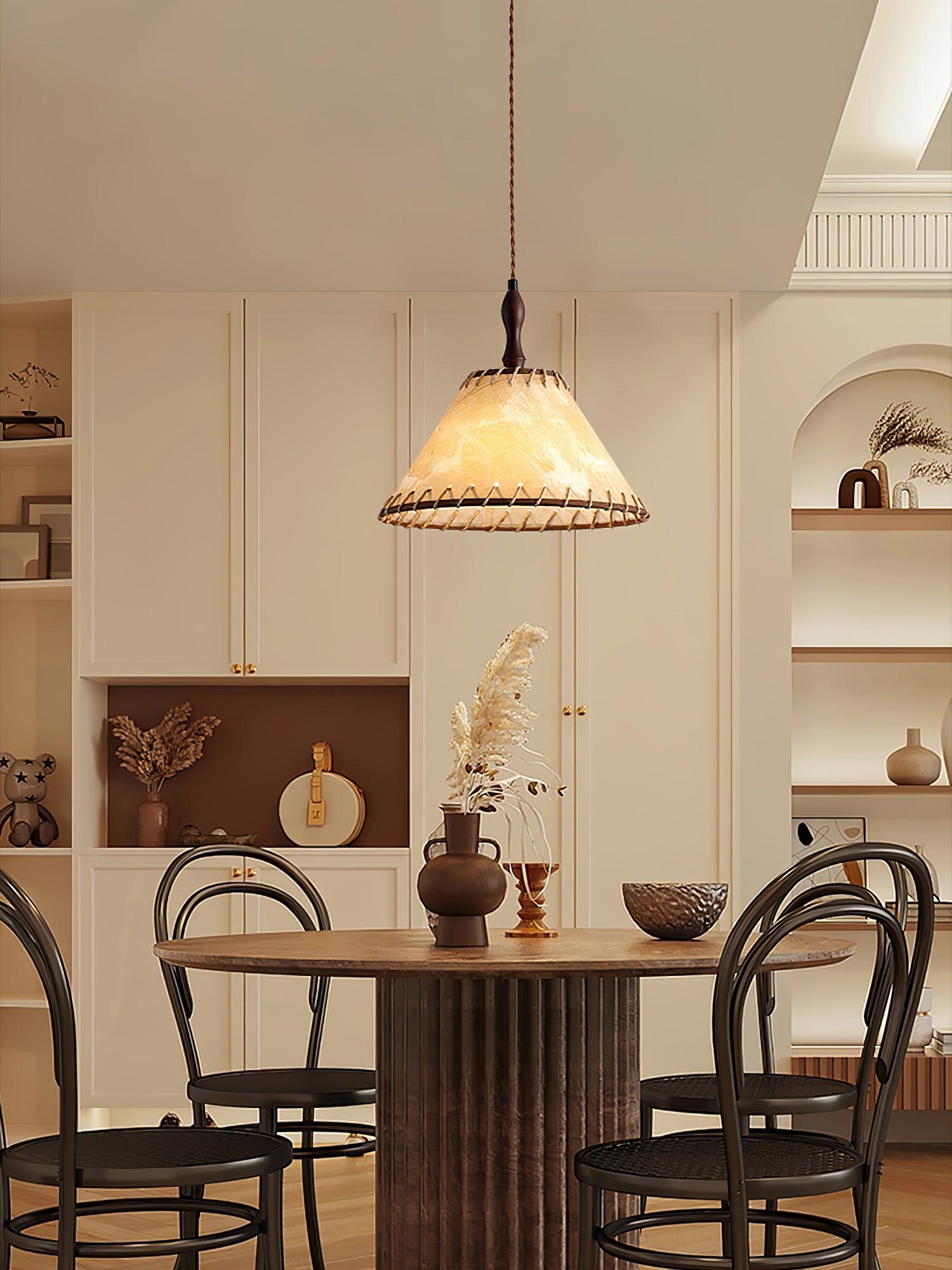 Elara Modern Fabric Pendant Light-Neutral Decor