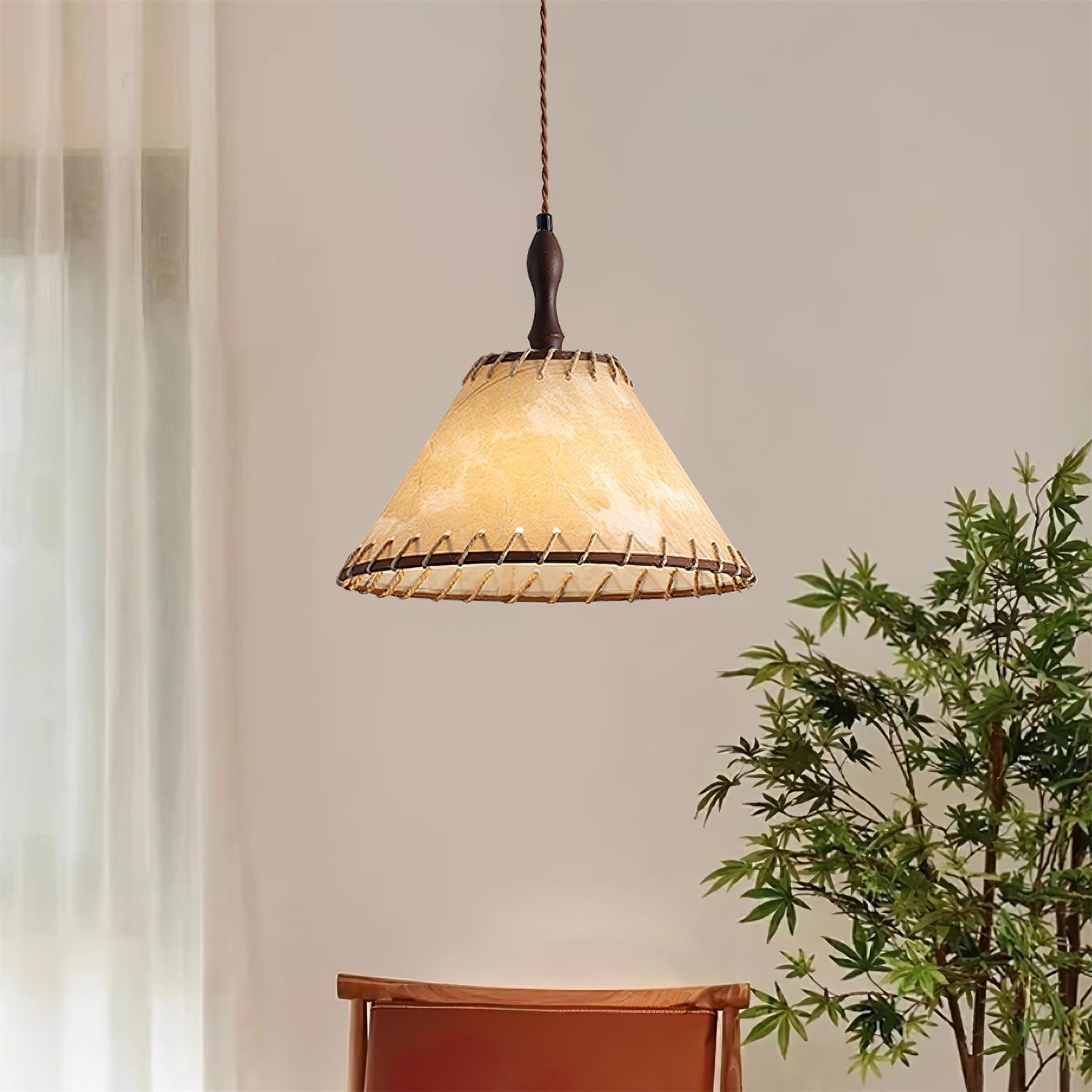 Elara Modern Fabric Pendant Light-Neutral Decor