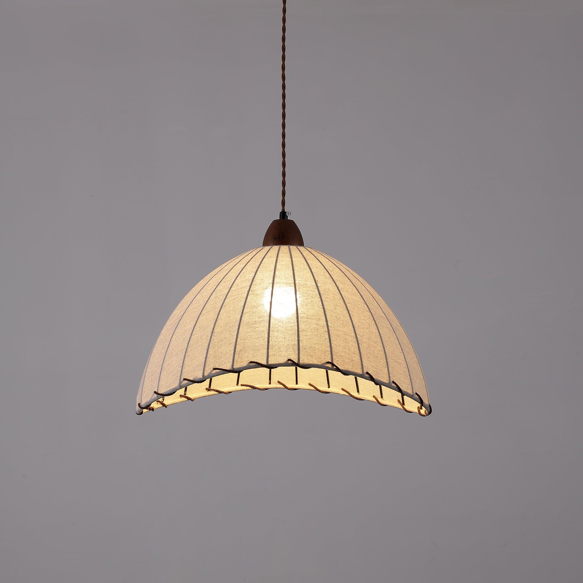 Elara Modern Fabric Pendant Light-Neutral Decor
