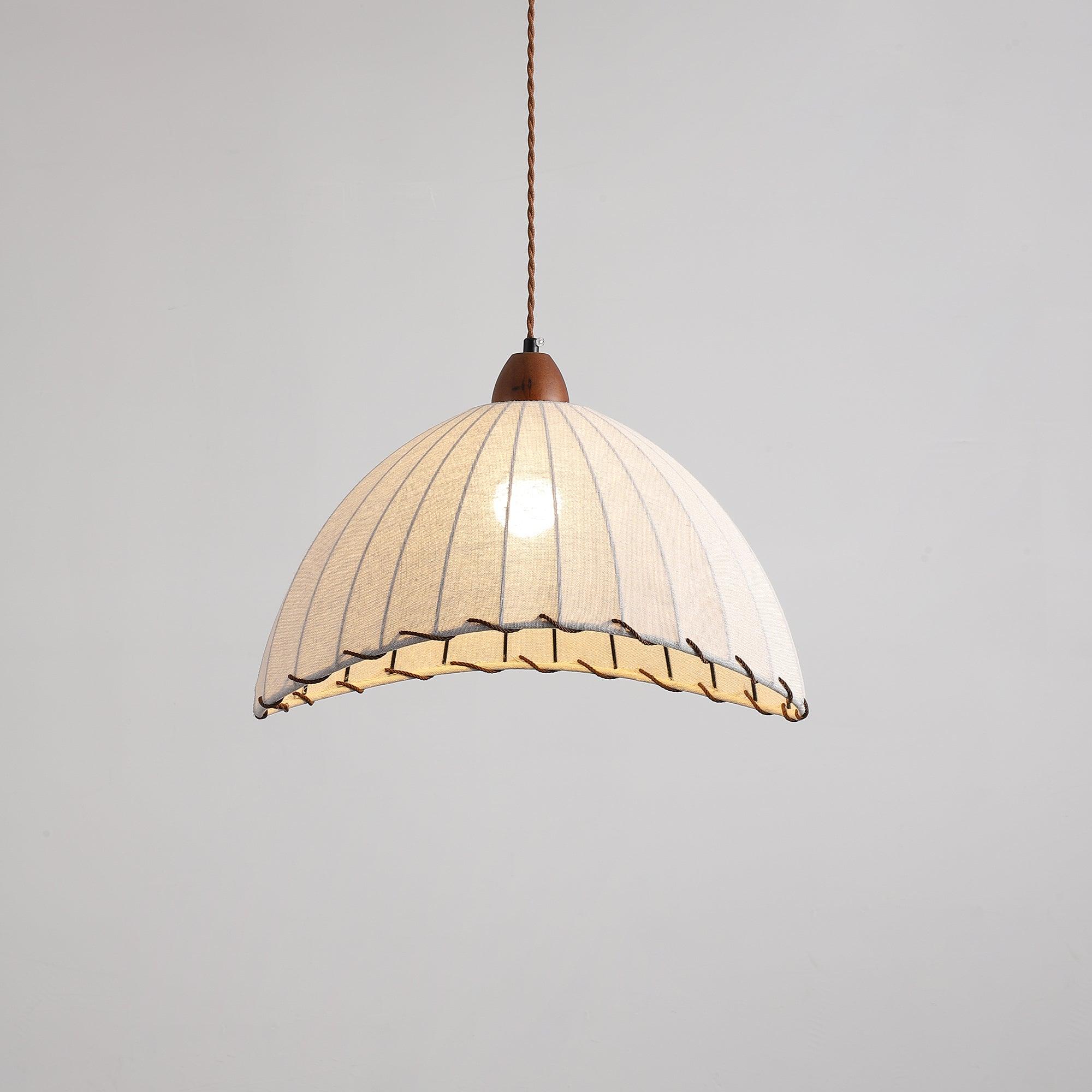 Elara Modern Fabric Pendant Light-Neutral Decor