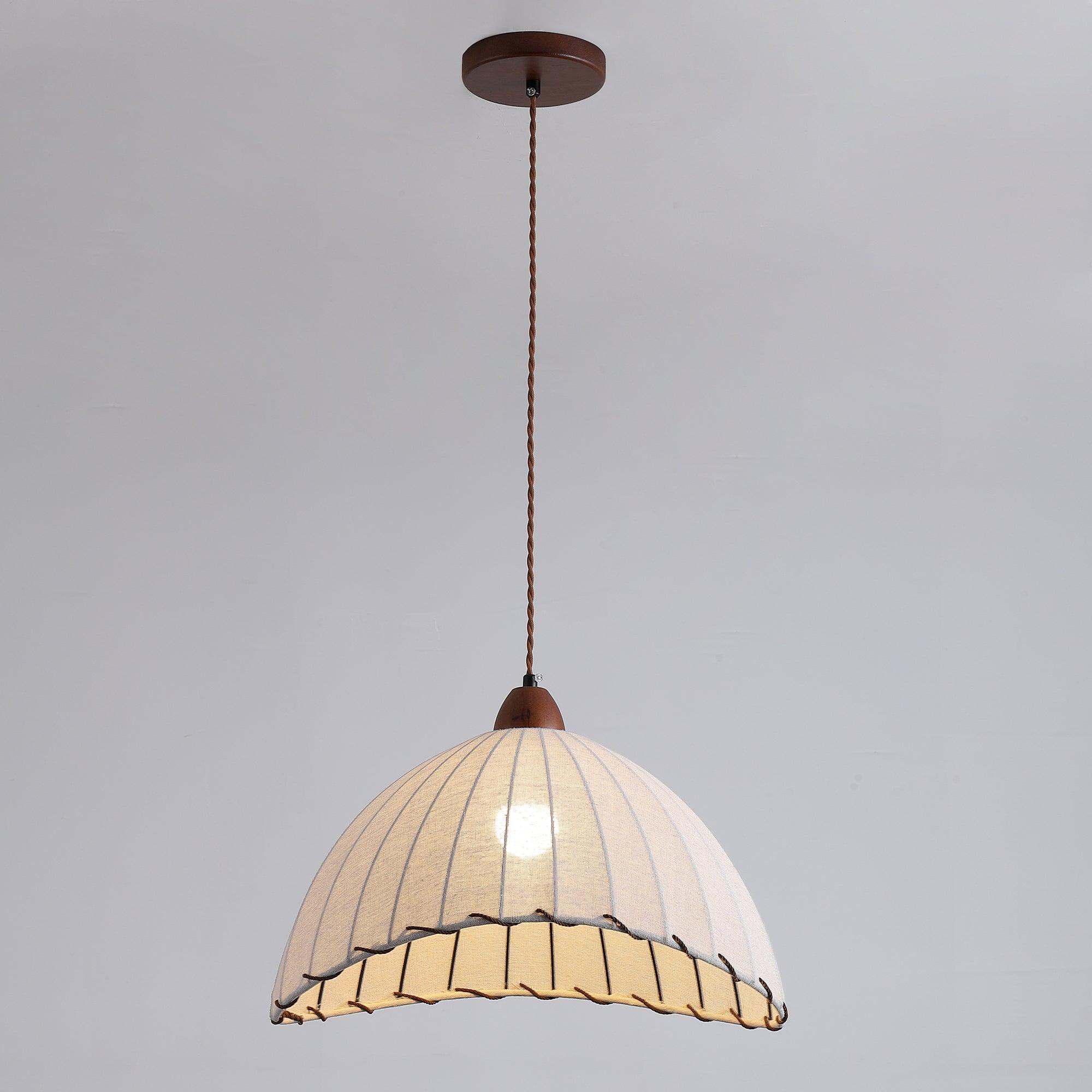 Elara Modern Fabric Pendant Light-Neutral Decor