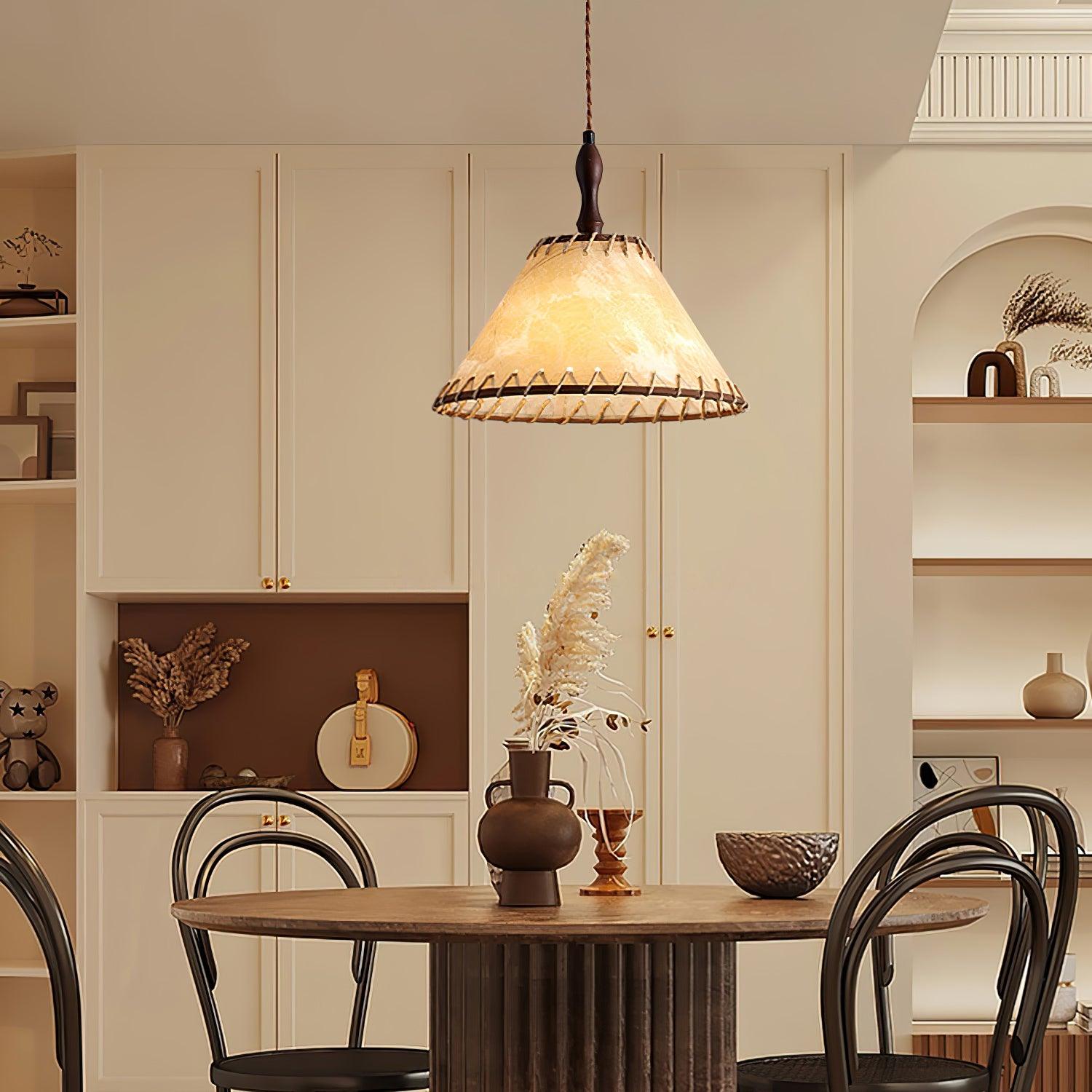 Elara Modern Fabric Pendant Light-Neutral Decor