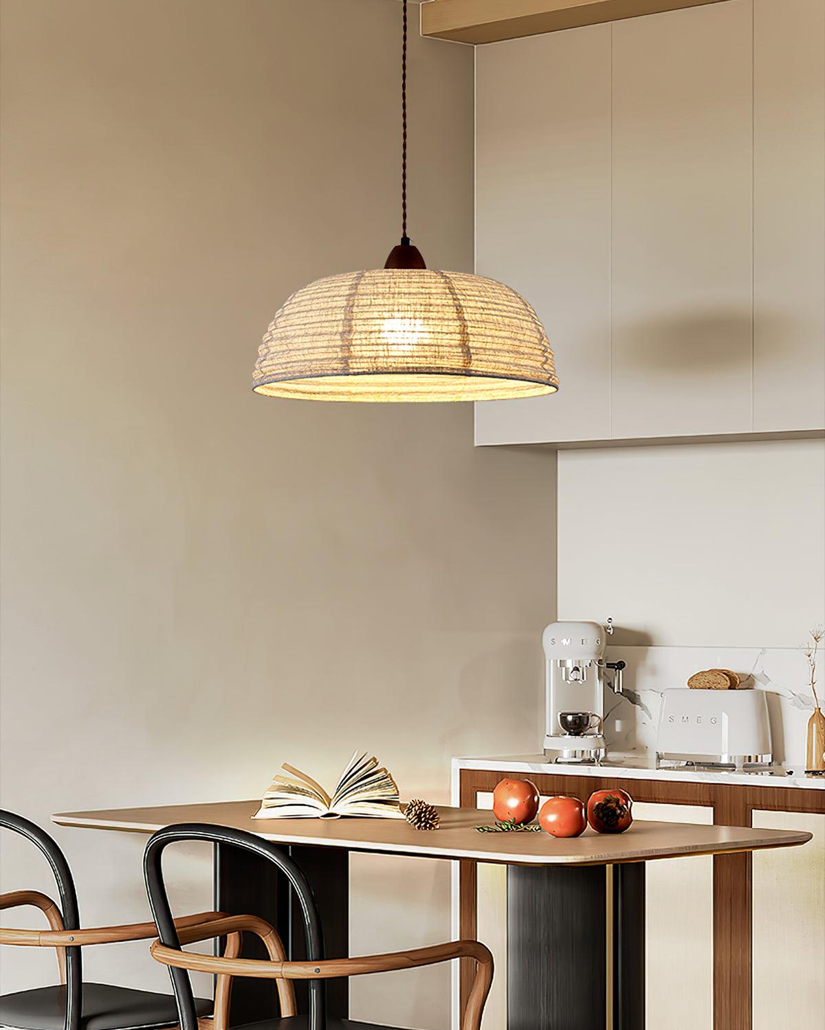 Elara Modern Fabric Pendant Light-Neutral Decor