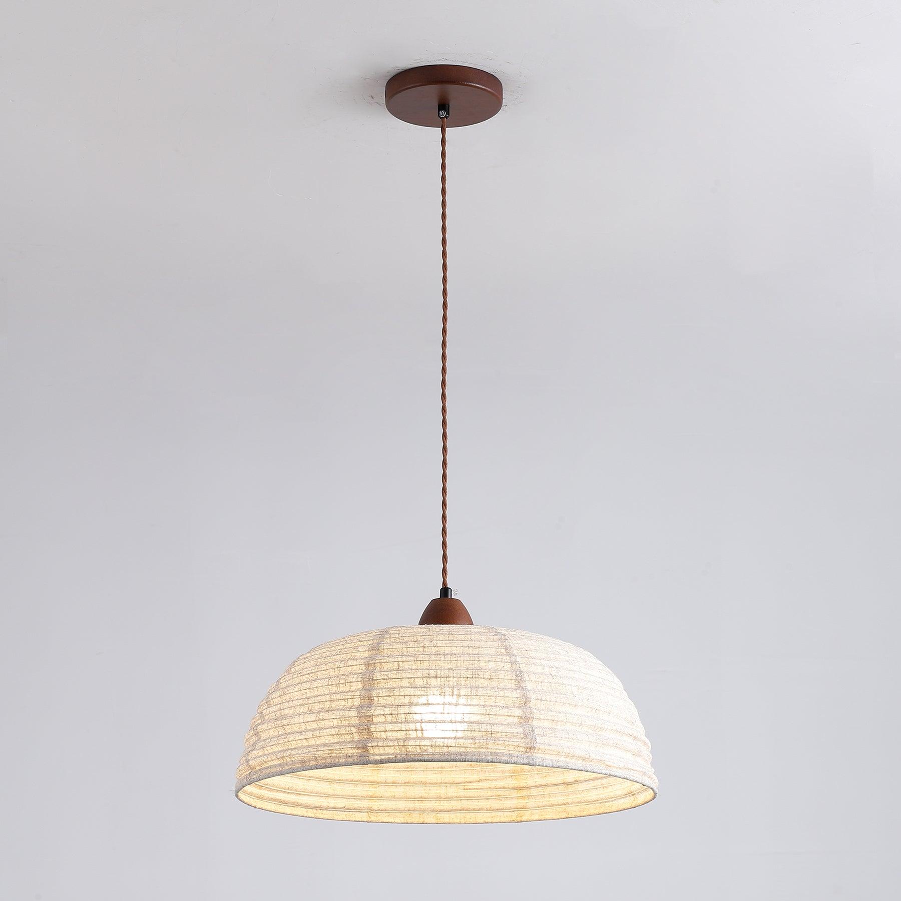 Elara Modern Fabric Pendant Light-Neutral Decor