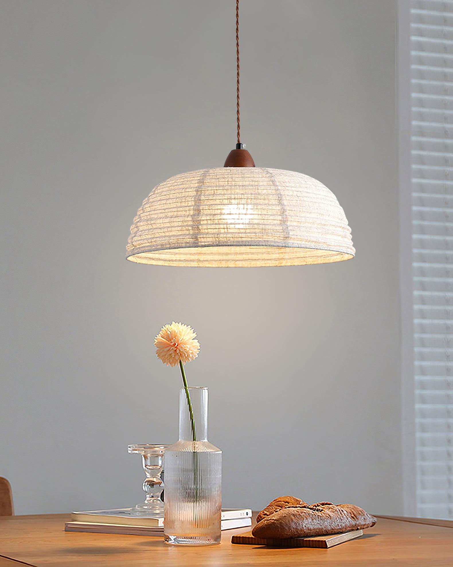 Elara Modern Fabric Pendant Light-Neutral Decor
