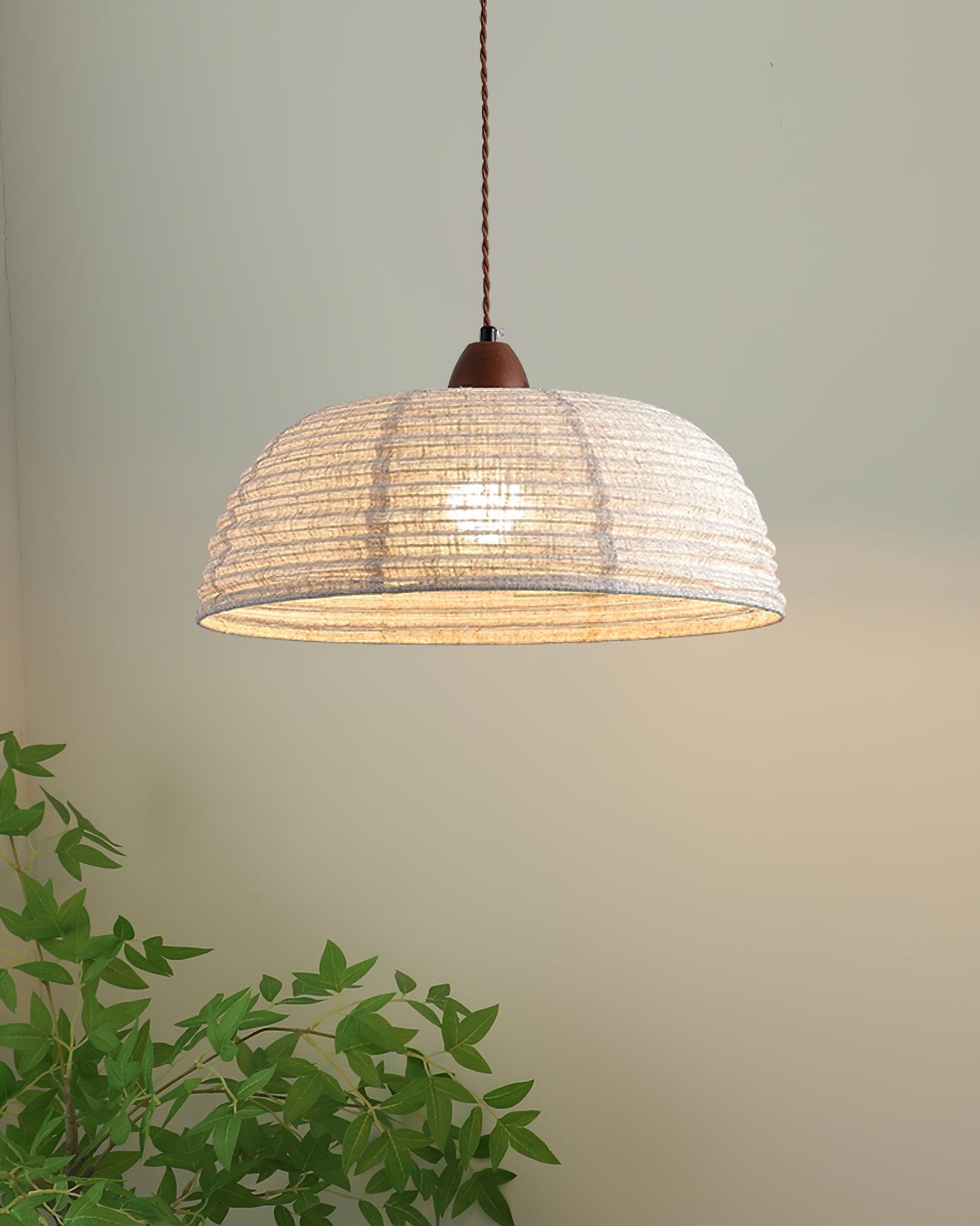 Elara Modern Fabric Pendant Light-Neutral Decor
