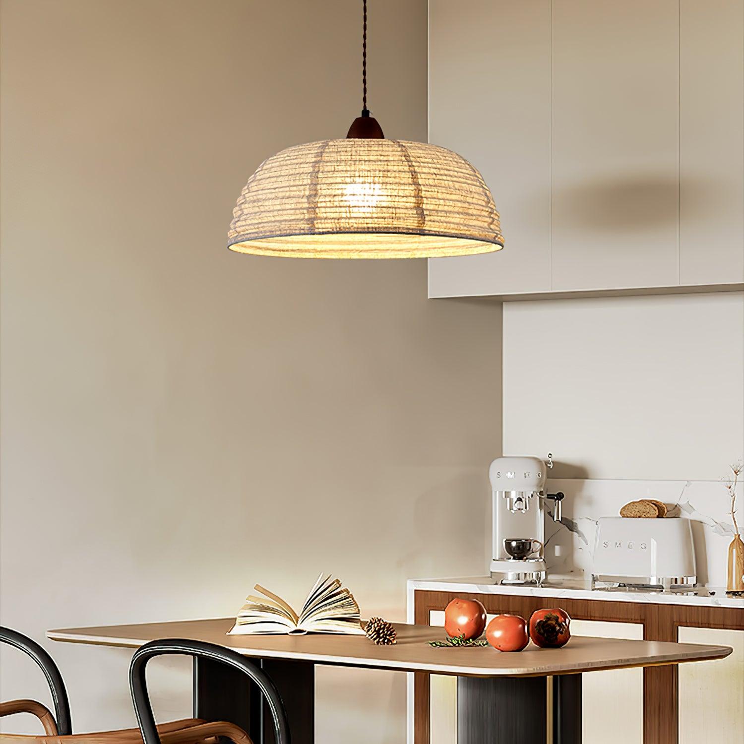 Elara Modern Fabric Pendant Light-Neutral Decor