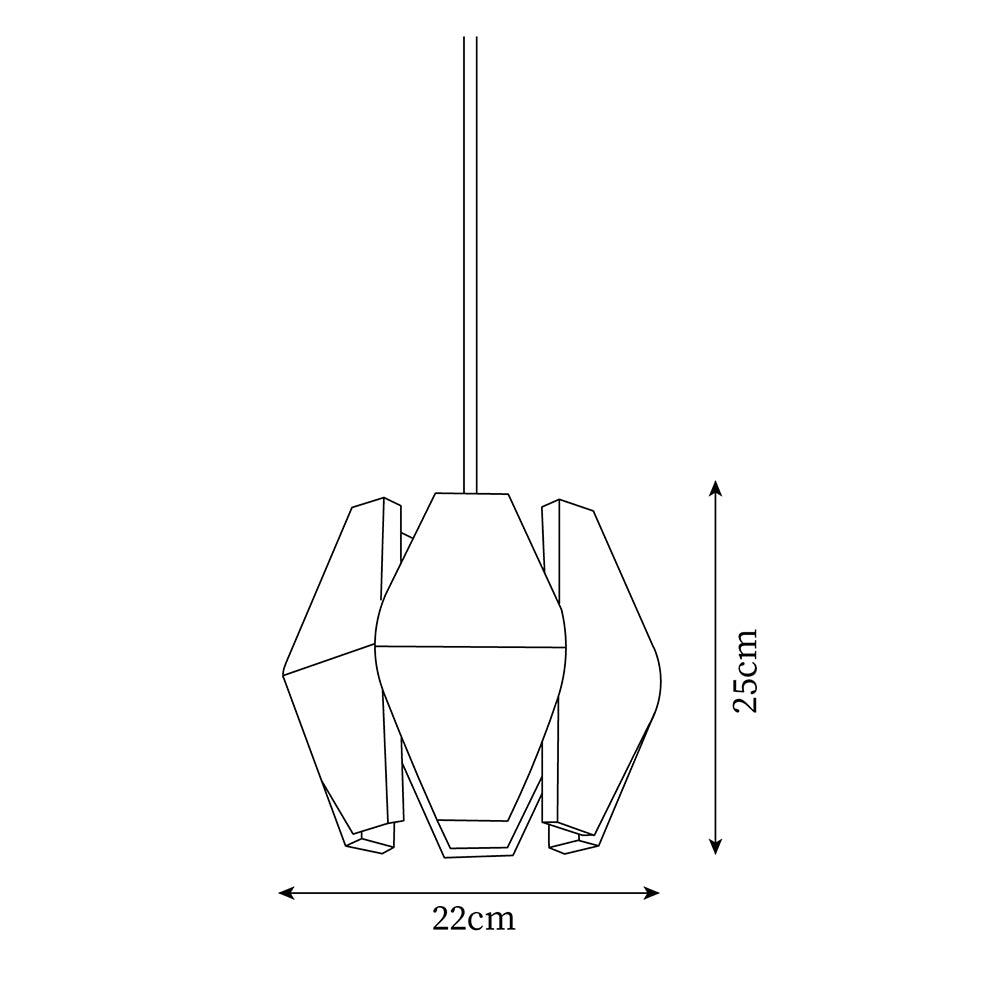 Miro Pendant Lamp Geometric Wood Shade Warm Glow Nordic Minimalist Accent-Neutral Decor