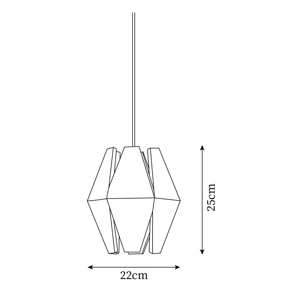 Miro Pendant Lamp Geometric Wood Shade Warm Glow Nordic Minimalist Accent-Neutral Decor