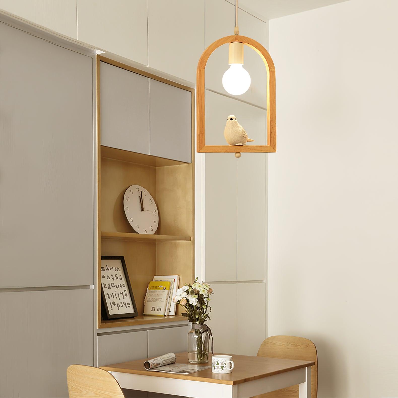 Ceda Wood Resin Pendant Light-Neutral Decor