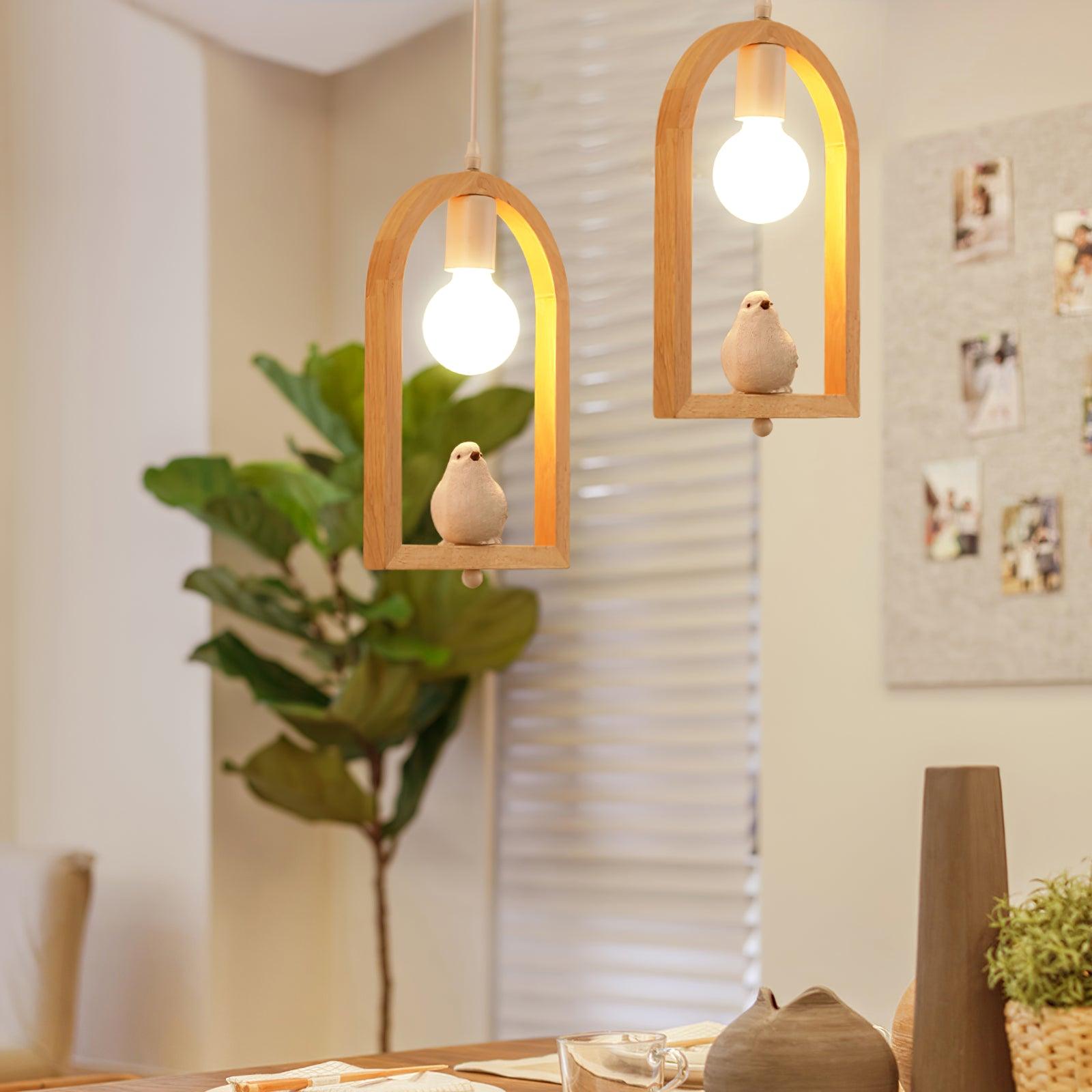 Ceda Wood Resin Pendant Light-Neutral Decor