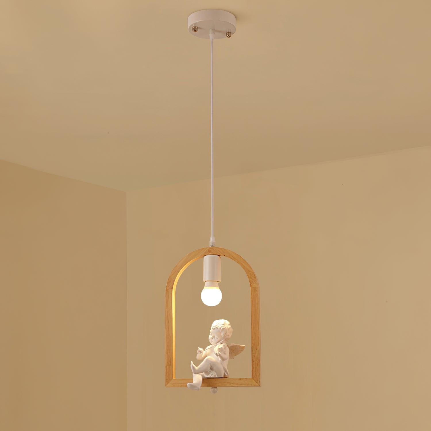 Ceda Wood Resin Pendant Light-Neutral Decor