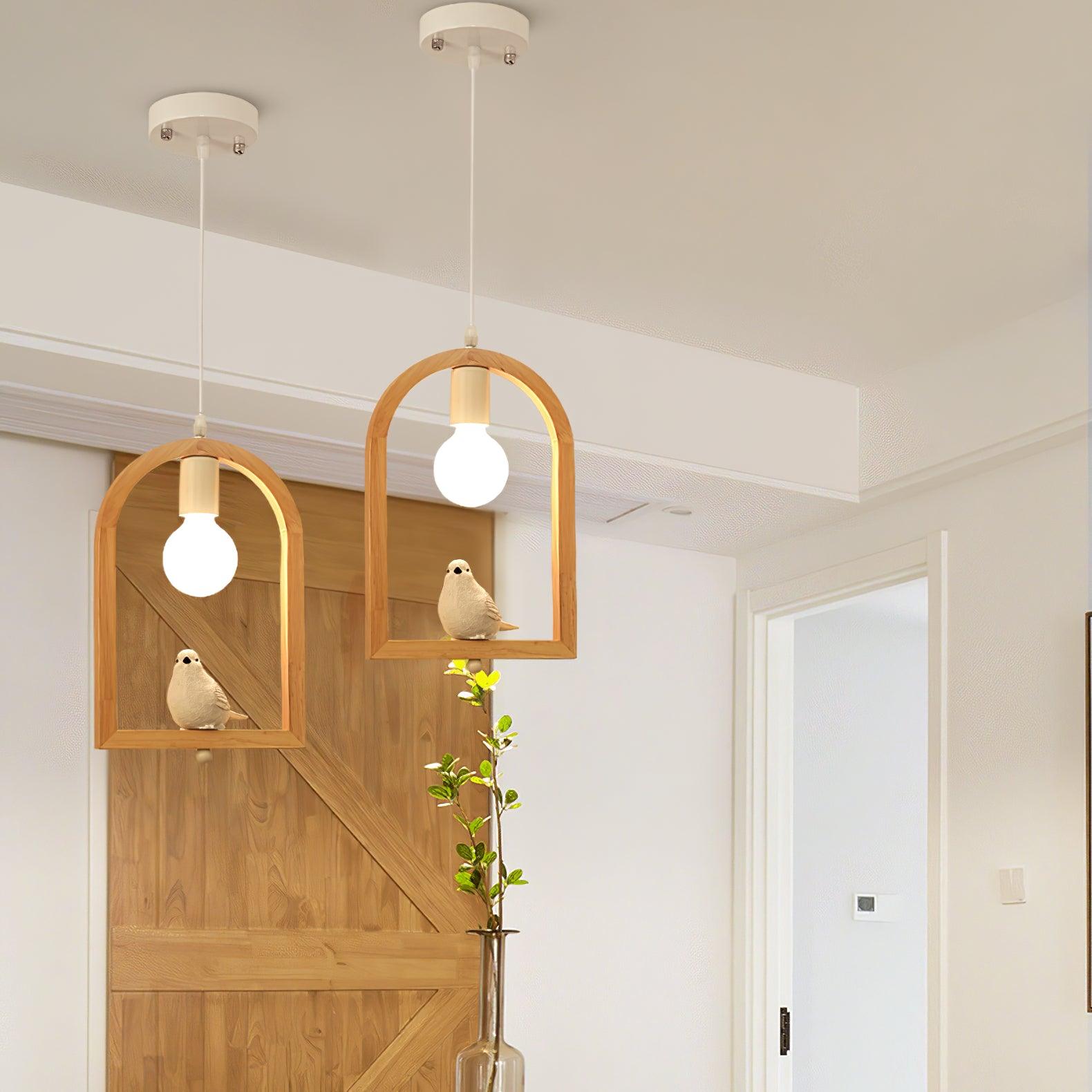 Ceda Wood Resin Pendant Light-Neutral Decor