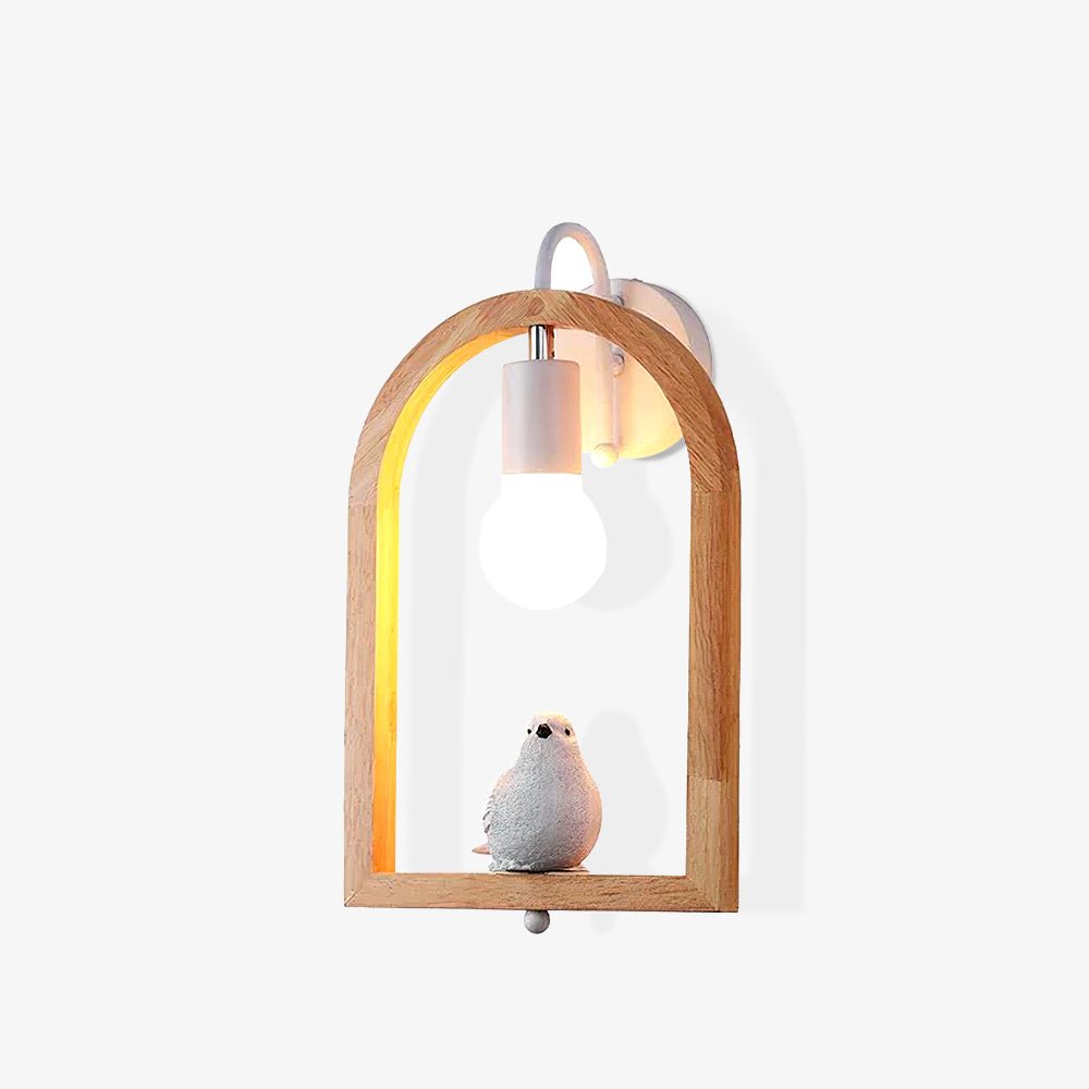 Cari Nordic Art Bird Resin Wall Light-Neutral Decor