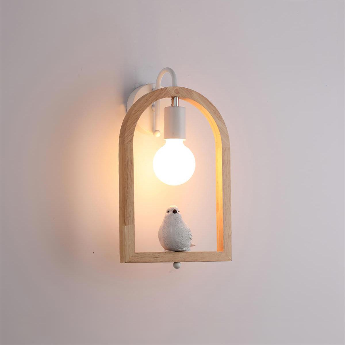 Cari Nordic Art Bird Resin Wall Light-Neutral Decor