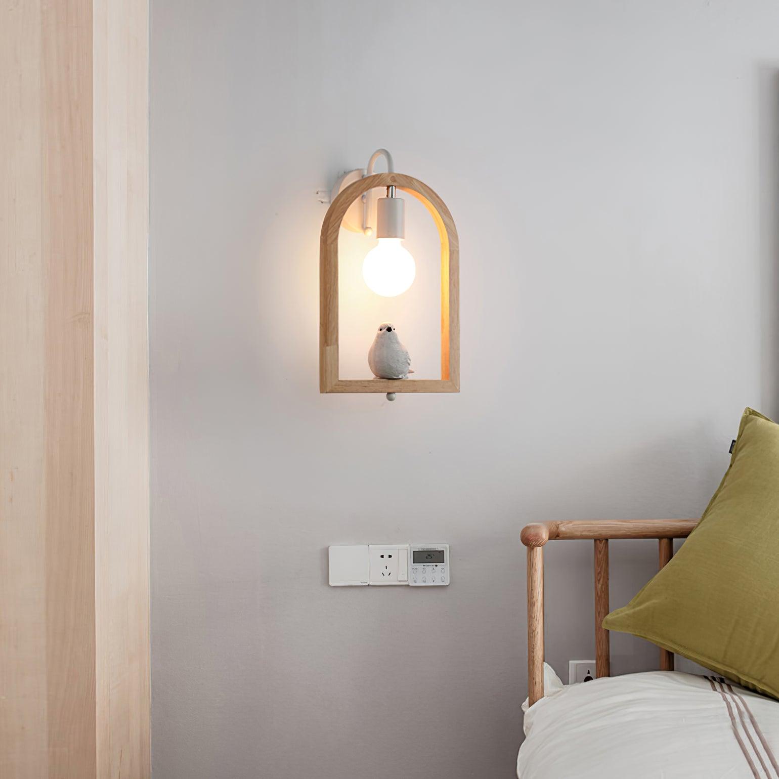 Cari Nordic Art Bird Resin Wall Light-Neutral Decor
