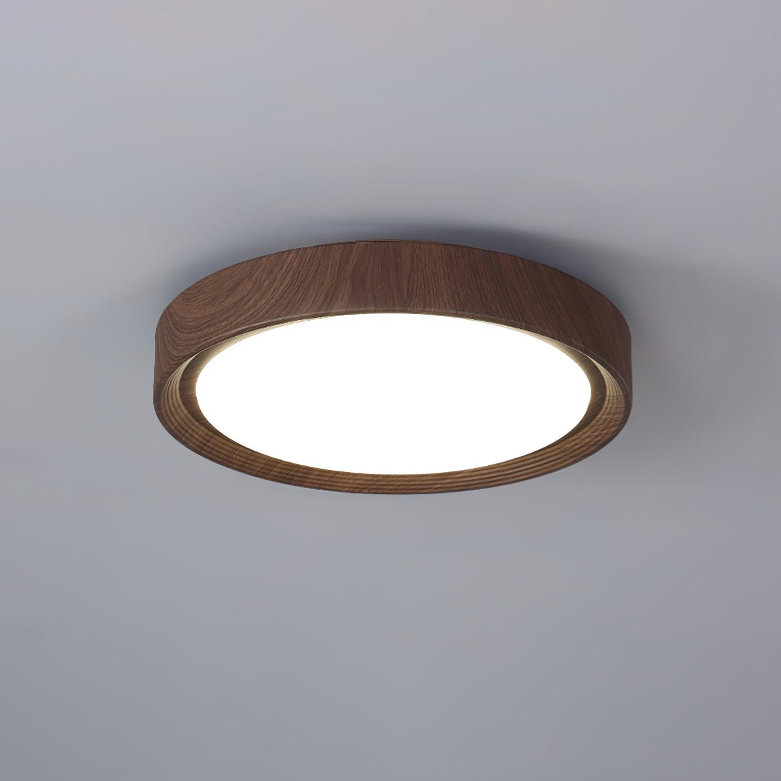 Bexley Ceiling Light Woodgrain Acrylic Round-Neutral Decor